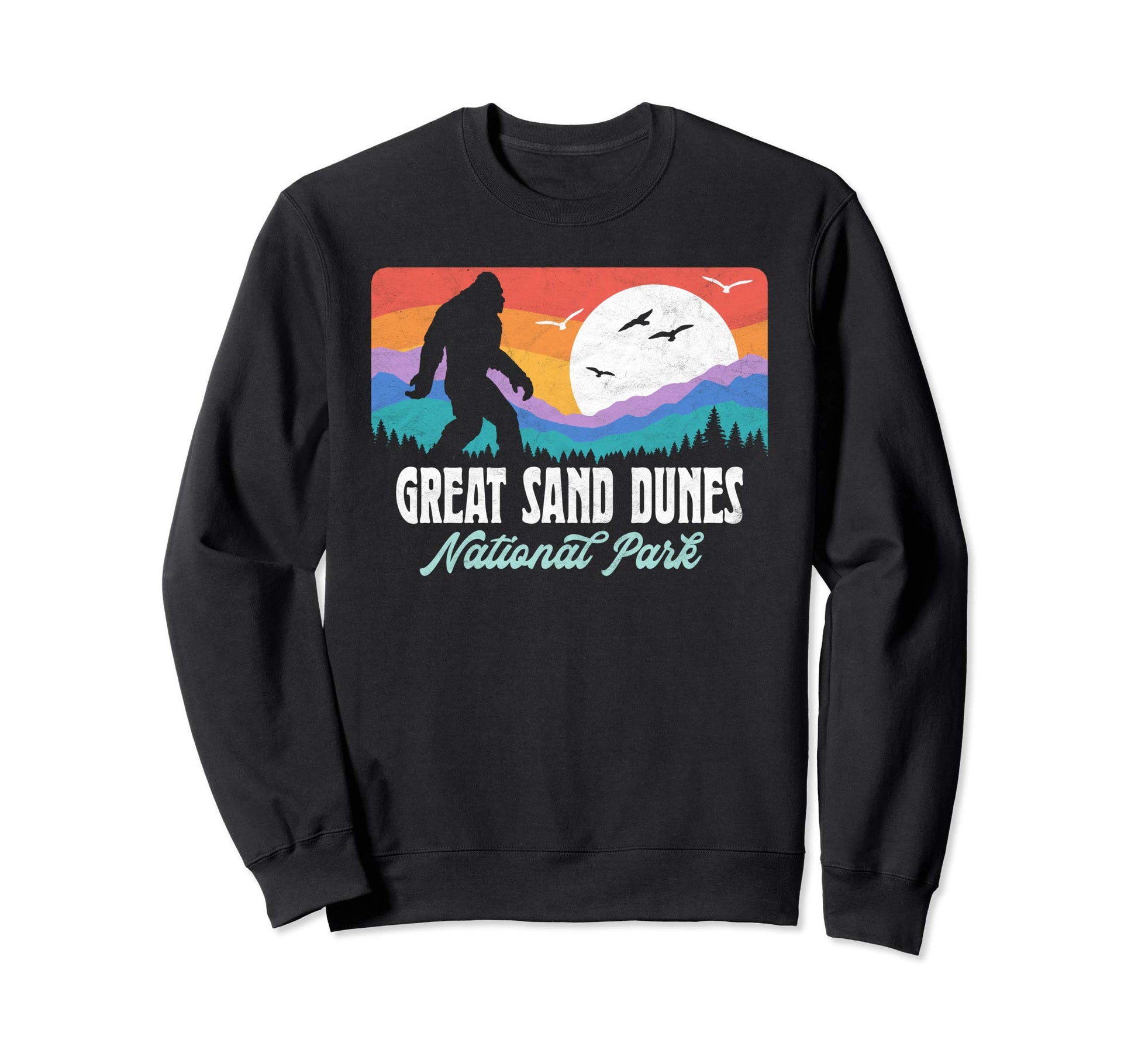 Bigfoot Great Sand Dunes National Sweatshirt - Trendy Graphic for Adults - T-Shirt, Sweatshirt, Hoodie
