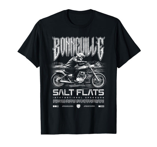 Bonneville Salt Flats Motorcycle Racing T-Shirt - Graphic Print for Adults - T-Shirt, Sweatshirt, Hoodie