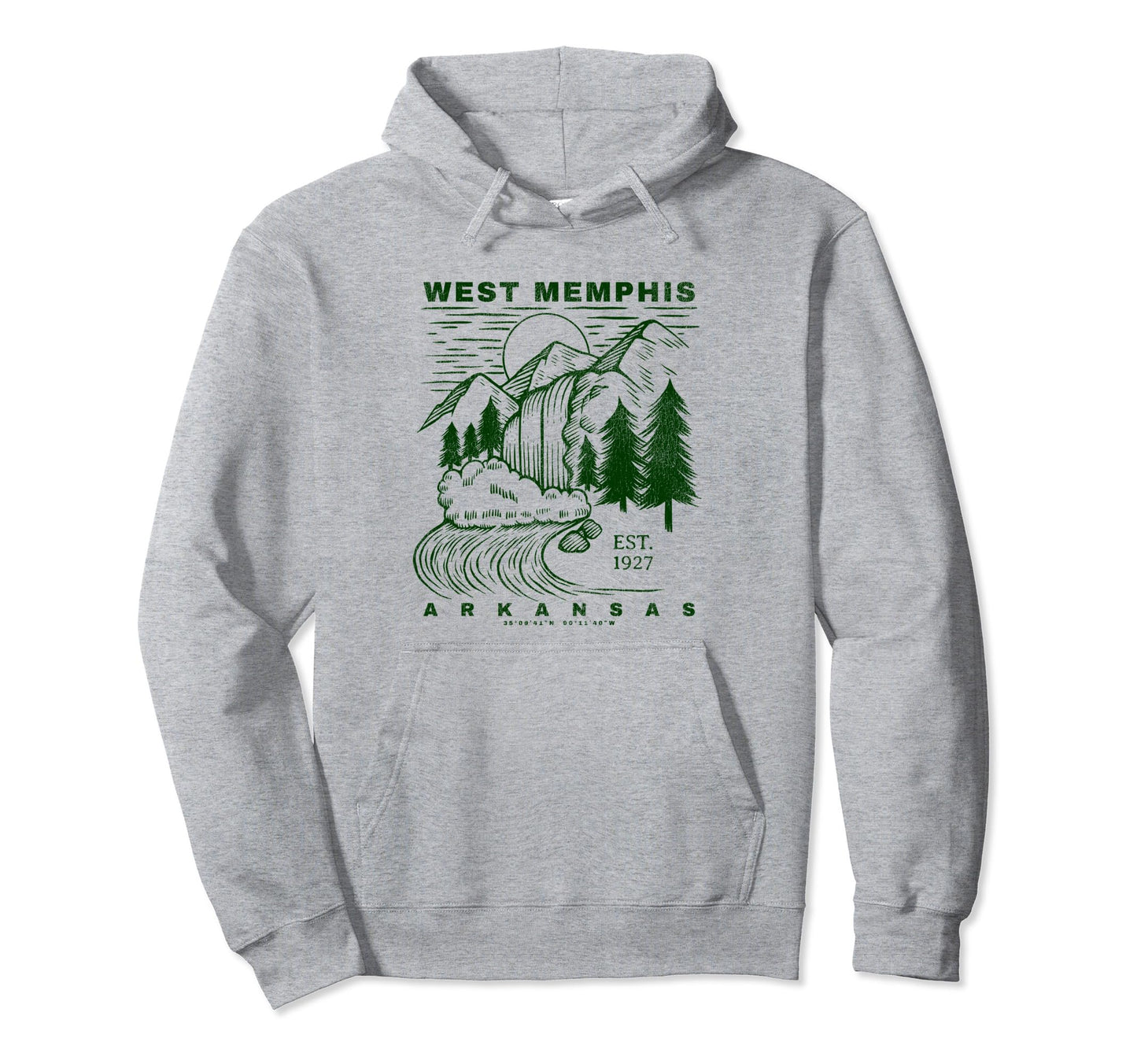West Memphis Arkansas Neat Souvenir Hoodie - Graphic Print for Adults - T-Shirt, Sweatshirt, Hoodie