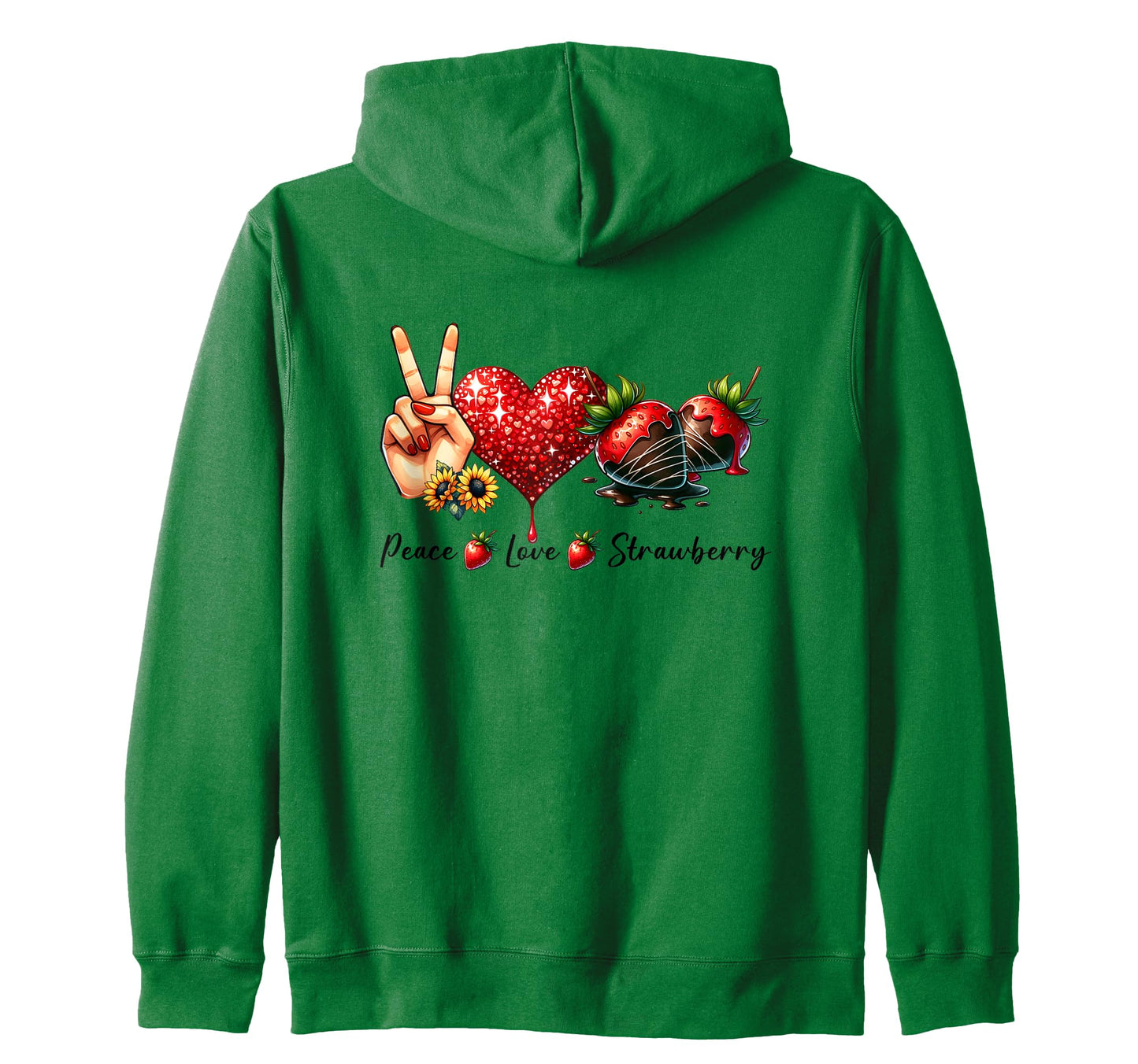 Peace Love Strawberry Festival Sweatshirt - Streetwear Style for Adults - T-Shirt, Sweatshirt, Hoodie