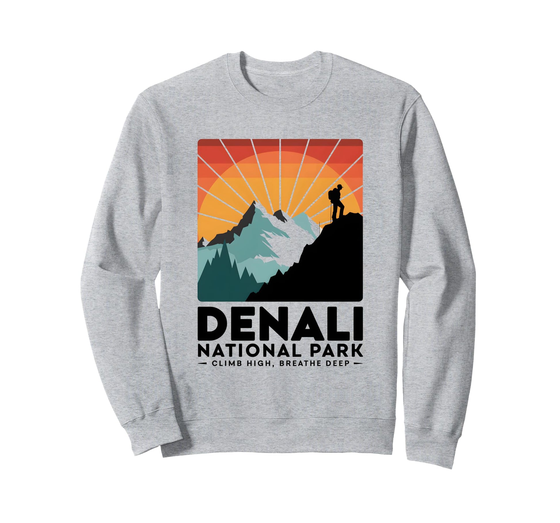 Denali National Park Hiking Nature Sweatshirt - Graphic Print for Adults - T-Shirt, Sweatshirt, Hoodie
