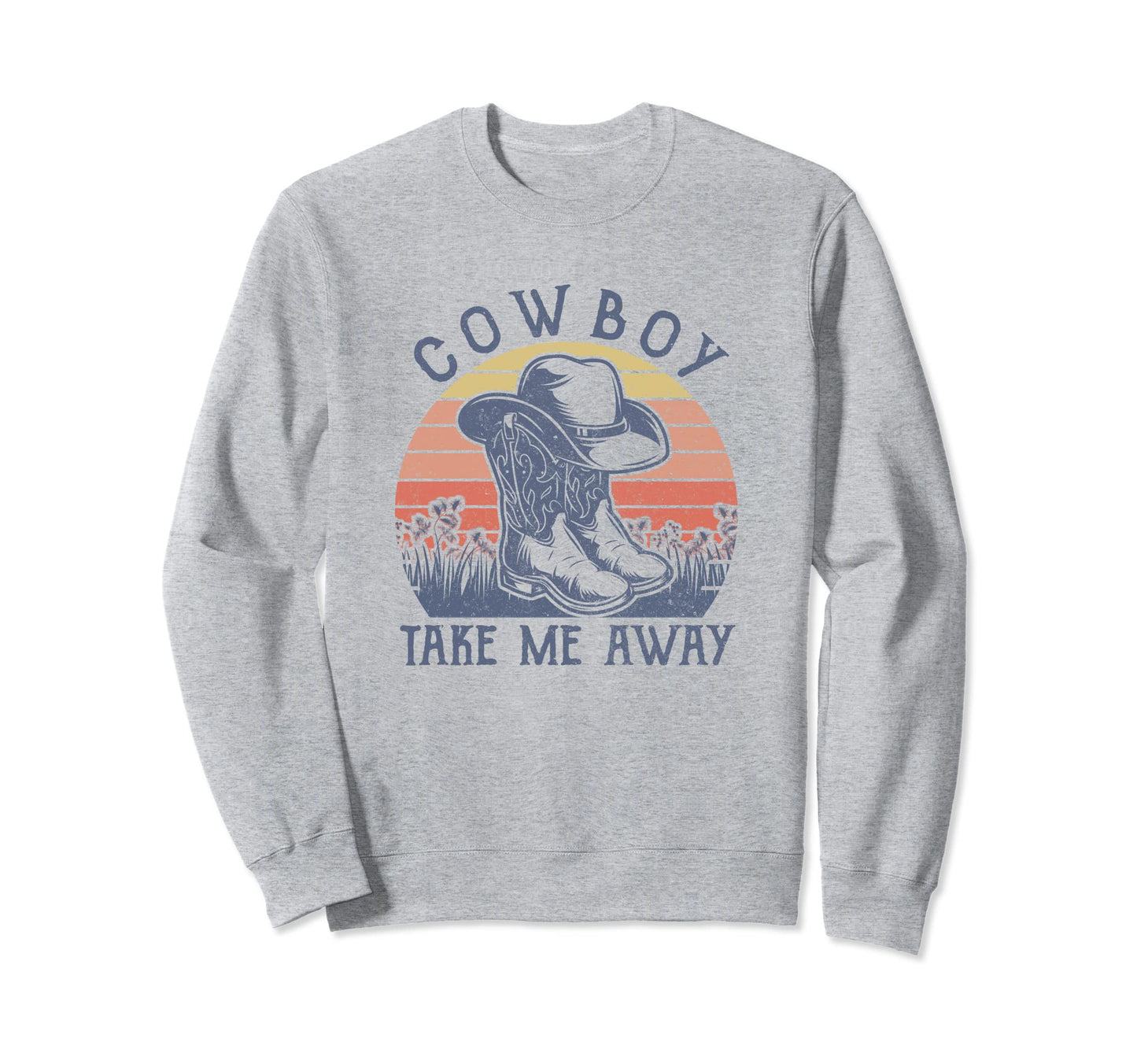 Cowboy Hat Take Me Away Western Sweatshirt - Minimalist Print for Adults - T-Shirt, Sweatshirt, Hoodie