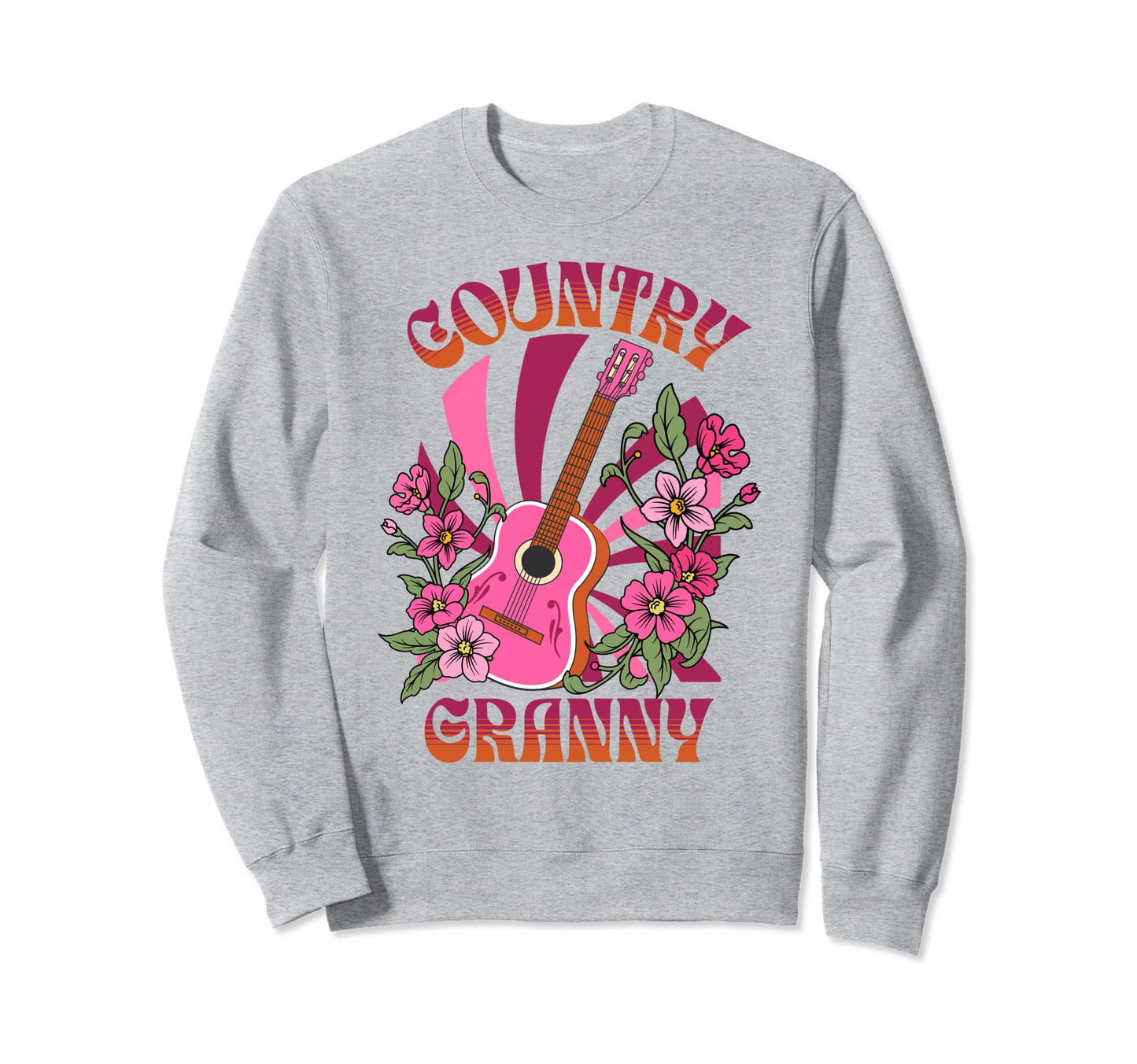Groovy Western Cowgirl Rodeo Guitar Sweatshirt - Custom Art Print Unisex - T-Shirt, Sweatshirt, Hoodie