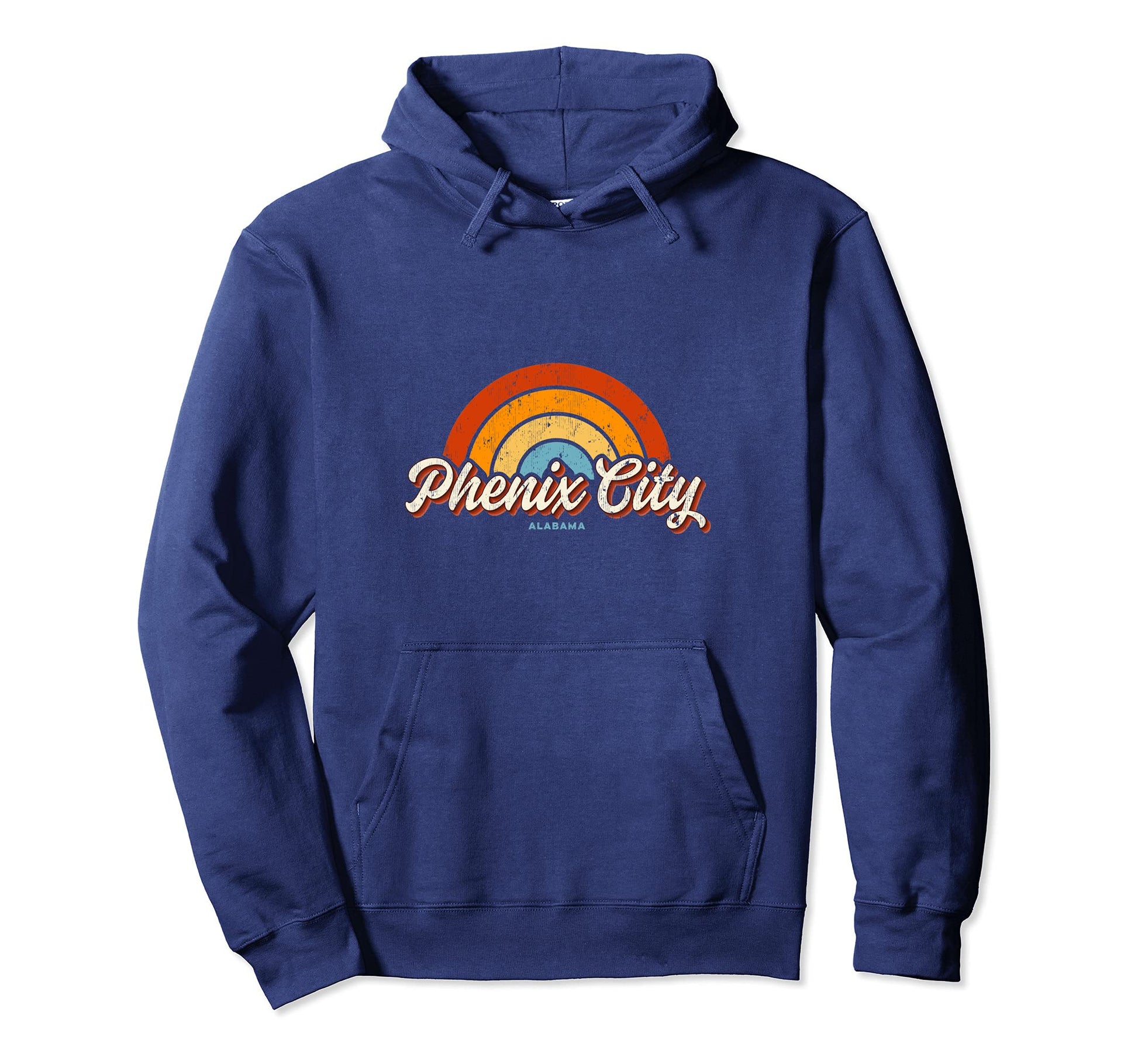 Phenix City Alabama Al Rainbow 70S Hoodie - Aesthetic Graphic Unisex - T-Shirt, Sweatshirt, Hoodie