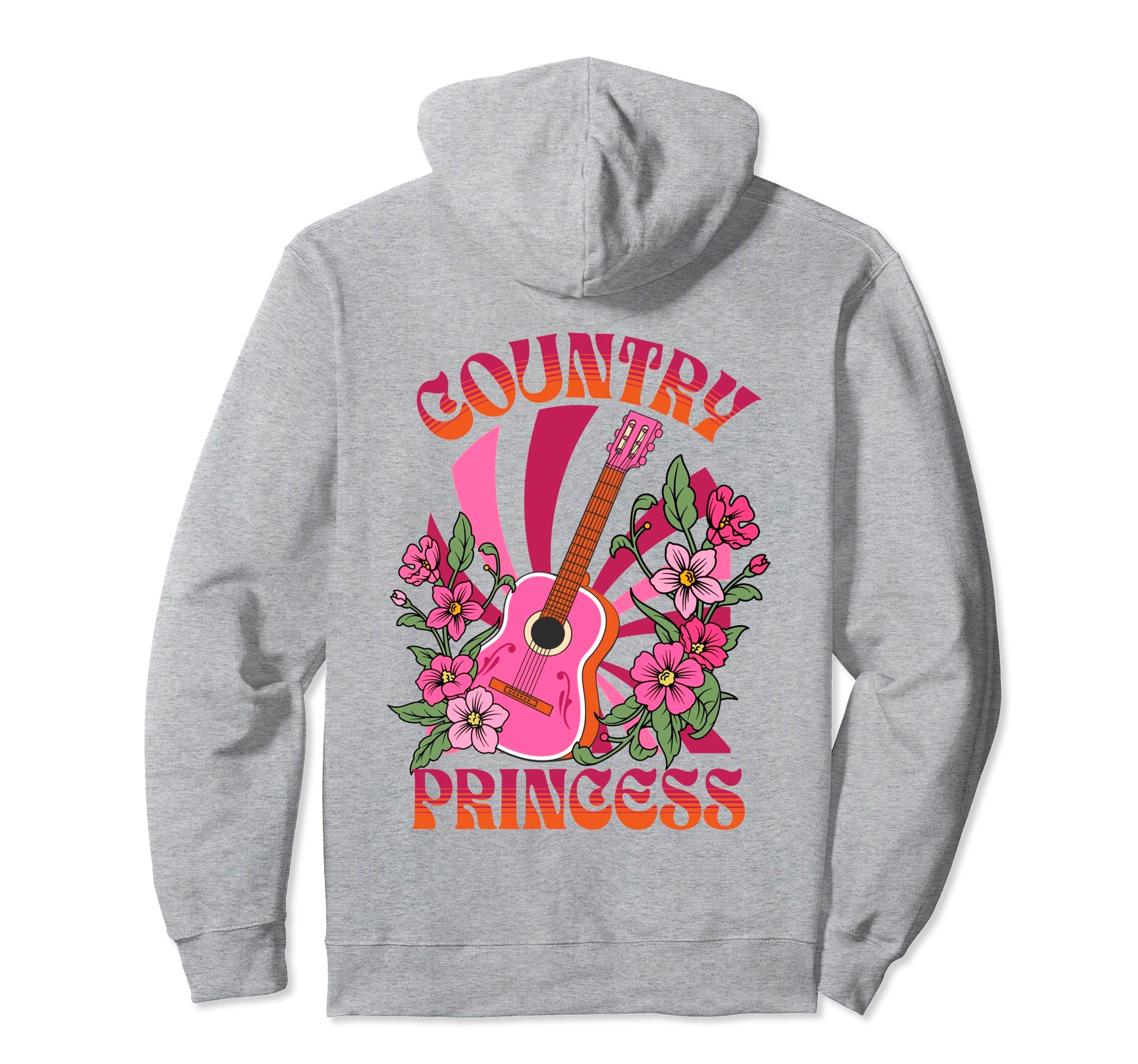 Groovy Western Cowgirl Rodeo Guitar Hoodie - Streetwear Style for Adults - T-Shirt, Sweatshirt, Hoodie