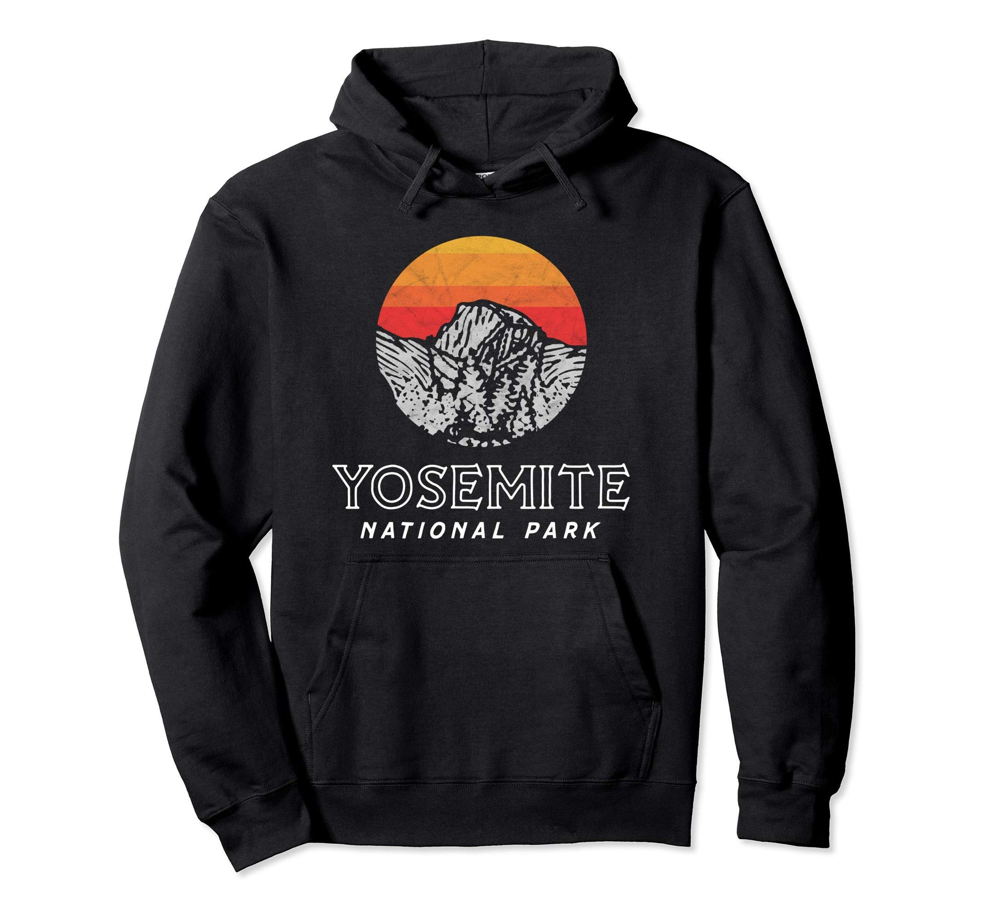 Yosemite National Park Sunset Badge Hoodie - Unique Graphic Men Women - T-Shirt, Sweatshirt, Hoodie