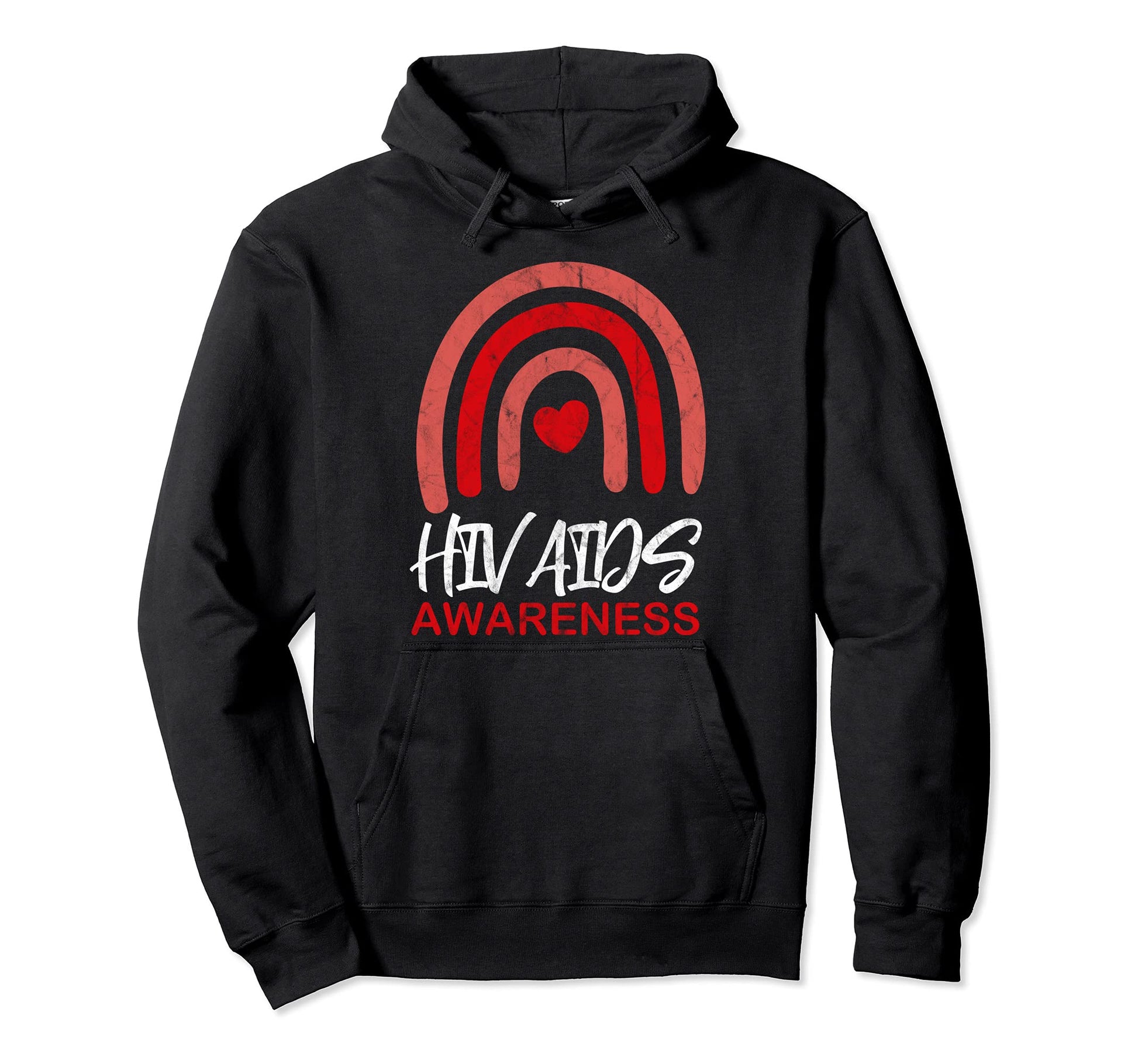 Hiv Aids Awareness Month Rainbow Hoodie - Minimalist Print for Adults - T-Shirt, Sweatshirt, Hoodie
