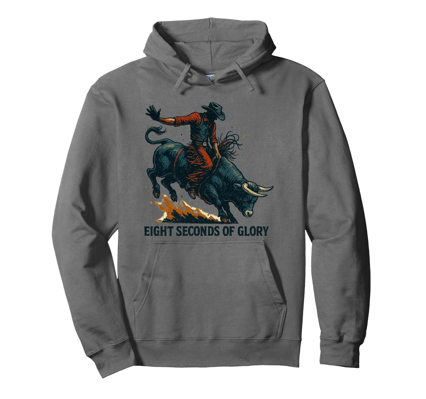 Eight Seconds Glory Bull Rider Western Hoodie - Aesthetic Graphic Unisex - T-Shirt, Sweatshirt, Hoodie