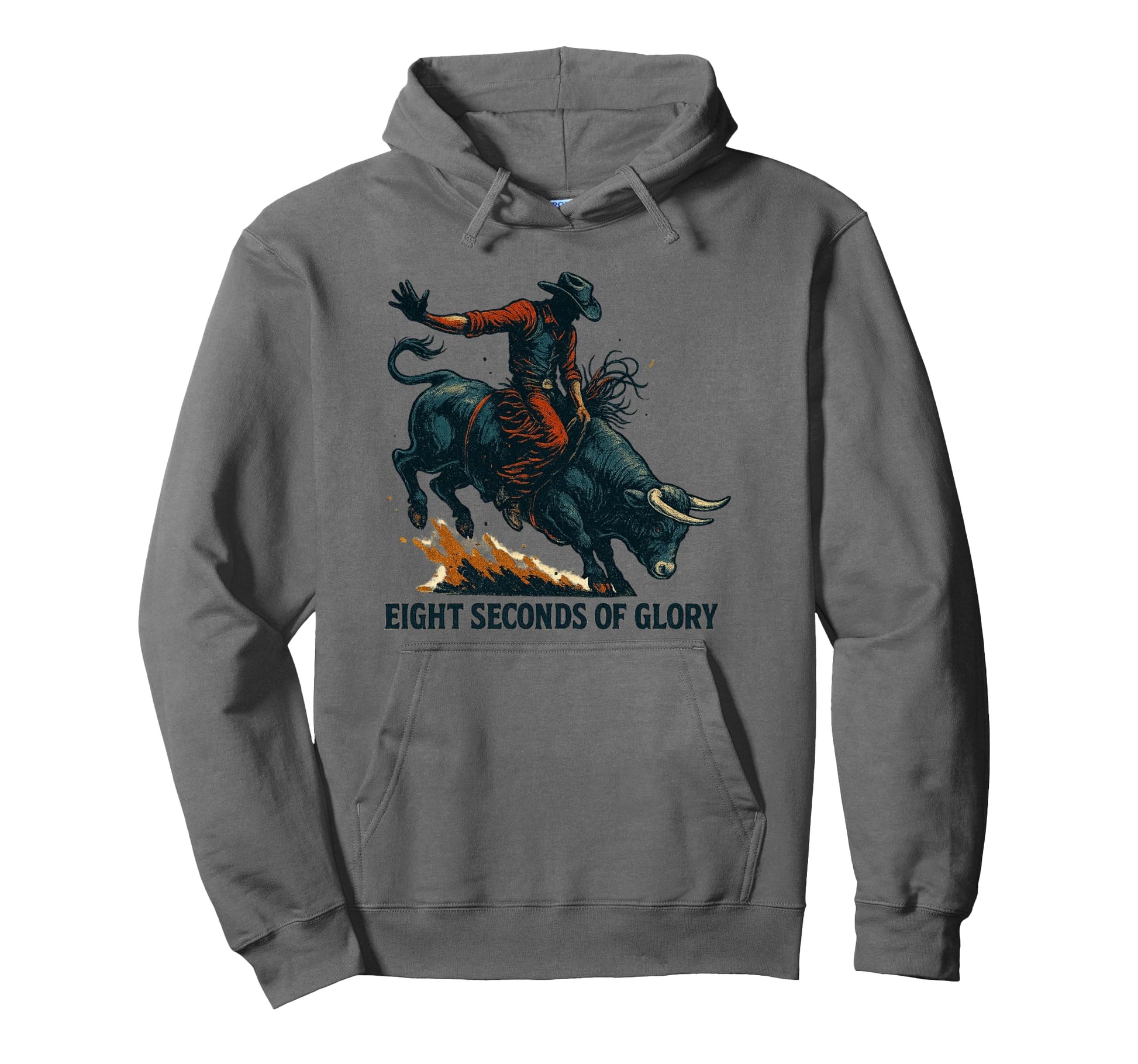 Eight Seconds Glory Bull Rider Western Hoodie - Aesthetic Graphic Unisex - T-Shirt, Sweatshirt, Hoodie