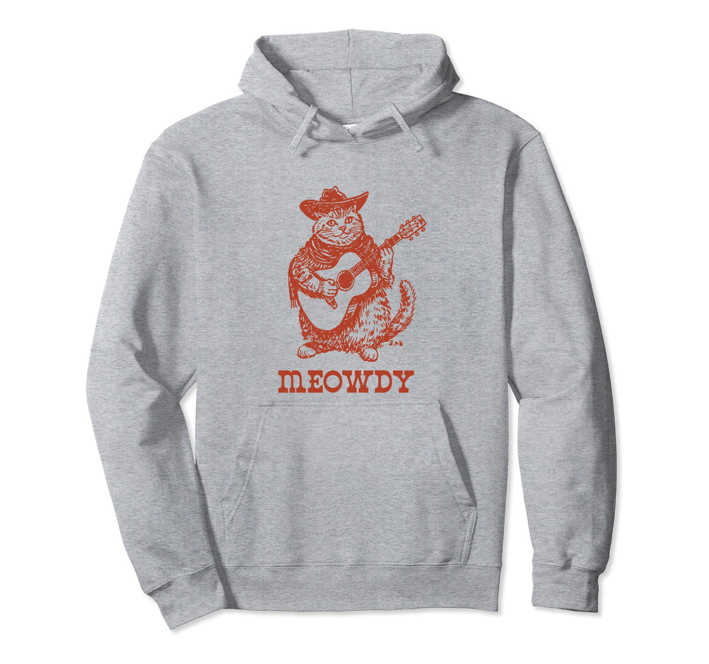 Meowdy Funny Country Music Cat Hoodie - Casual Everyday Wear for Adults - T-Shirt, Sweatshirt, Hoodie