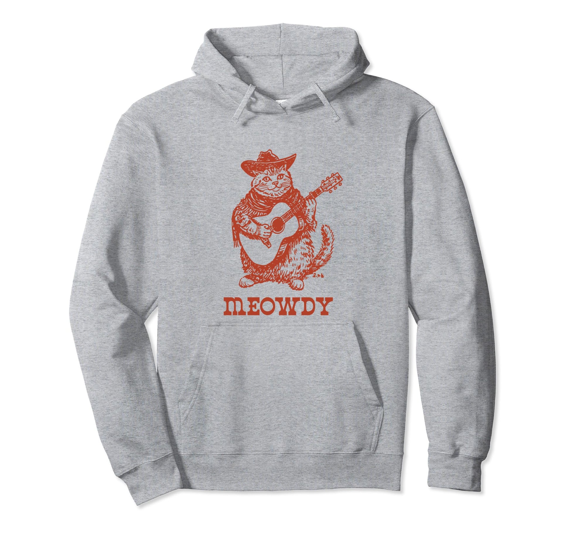 Meowdy Funny Country Music Cat Hoodie - Casual Everyday Wear for Adults - T-Shirt, Sweatshirt, Hoodie