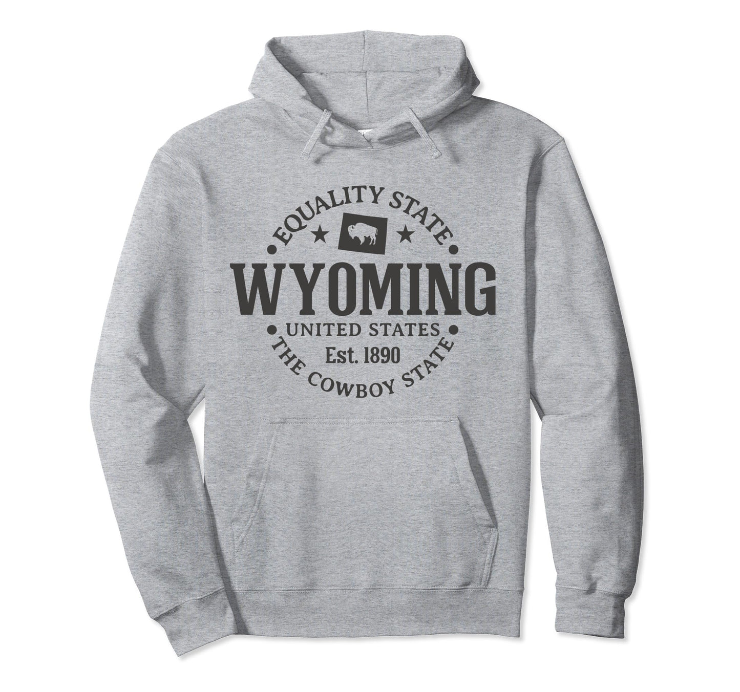 Wyoming Equality State Est 1890 Hoodie - Fun Novelty Design Men Women - T-Shirt, Sweatshirt, Hoodie