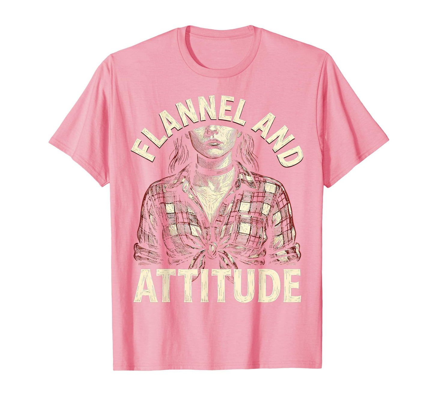 Flannel And Attitude 90S T-Shirt - Custom Art Print Men Women - T-Shirt, Sweatshirt, Hoodie