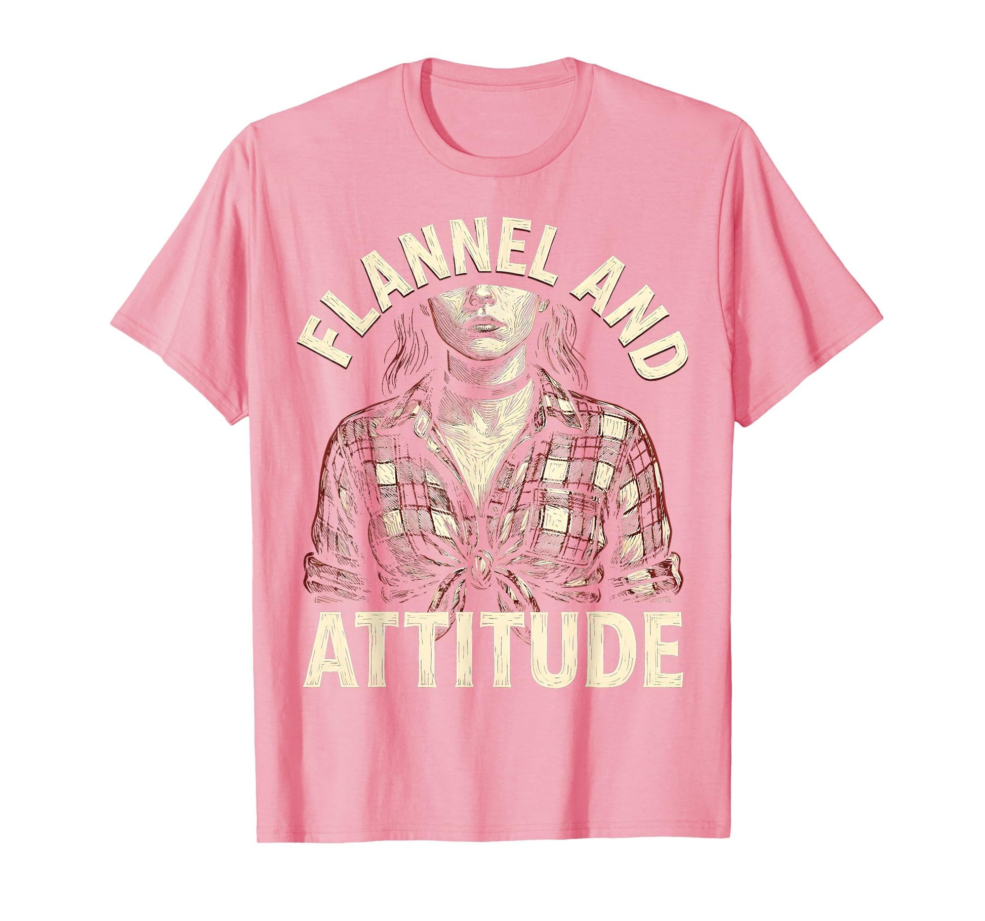 Flannel And Attitude 90S T-Shirt - Custom Art Print Men Women - T-Shirt, Sweatshirt, Hoodie