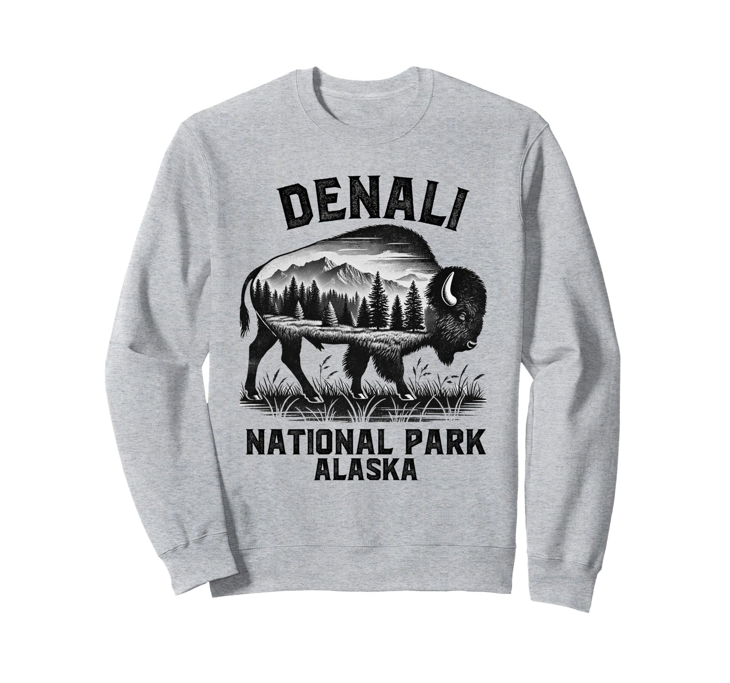 Denali National Park Souvenir Alaska Sweatshirt - Graphic Print for Adults - T-Shirt, Sweatshirt, Hoodie
