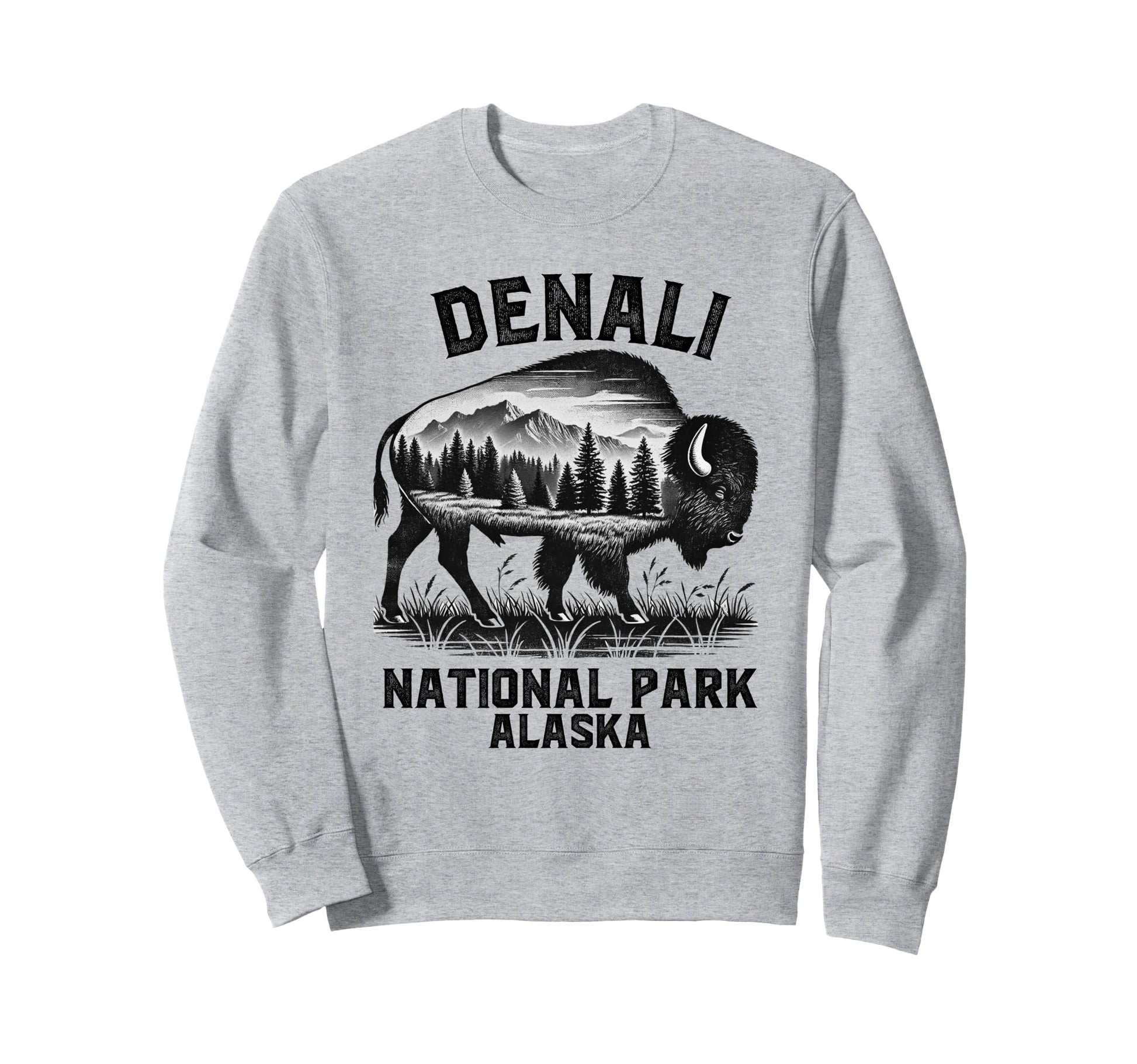 Denali National Park Souvenir Alaska Sweatshirt - Graphic Print for Adults - T-Shirt, Sweatshirt, Hoodie