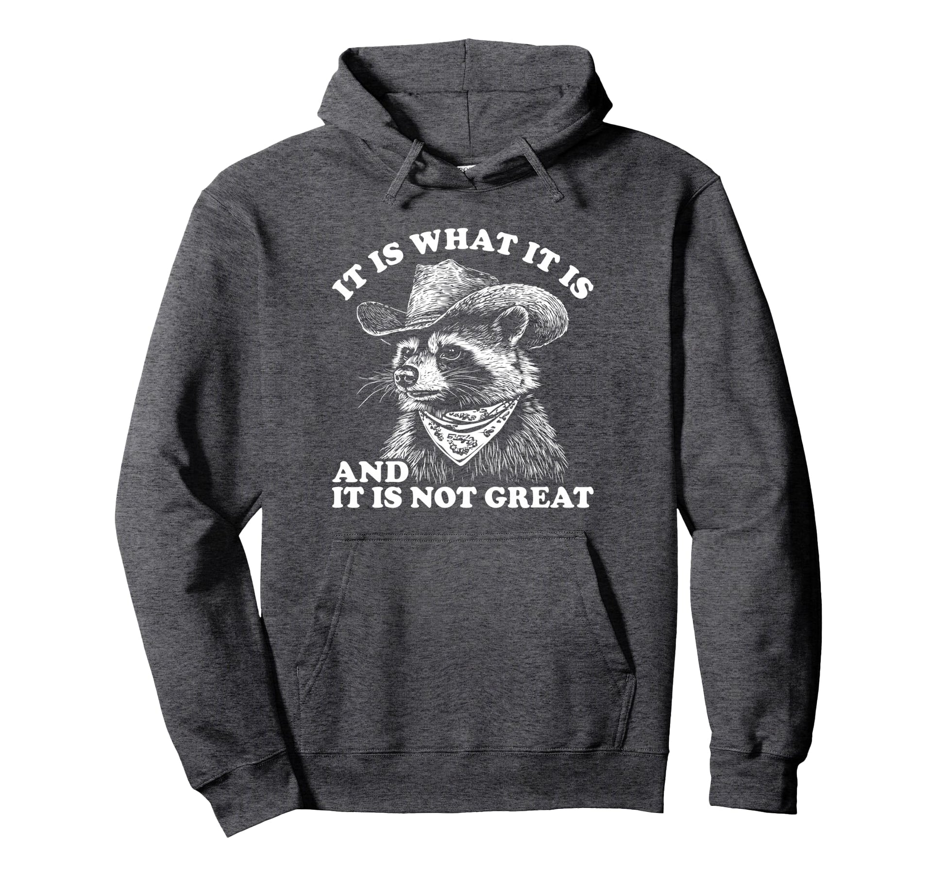 Funny Raccoon It Is What It Is Trash Panda Hoodie - Trendy Graphic Unisex - T-Shirt, Sweatshirt, Hoodie