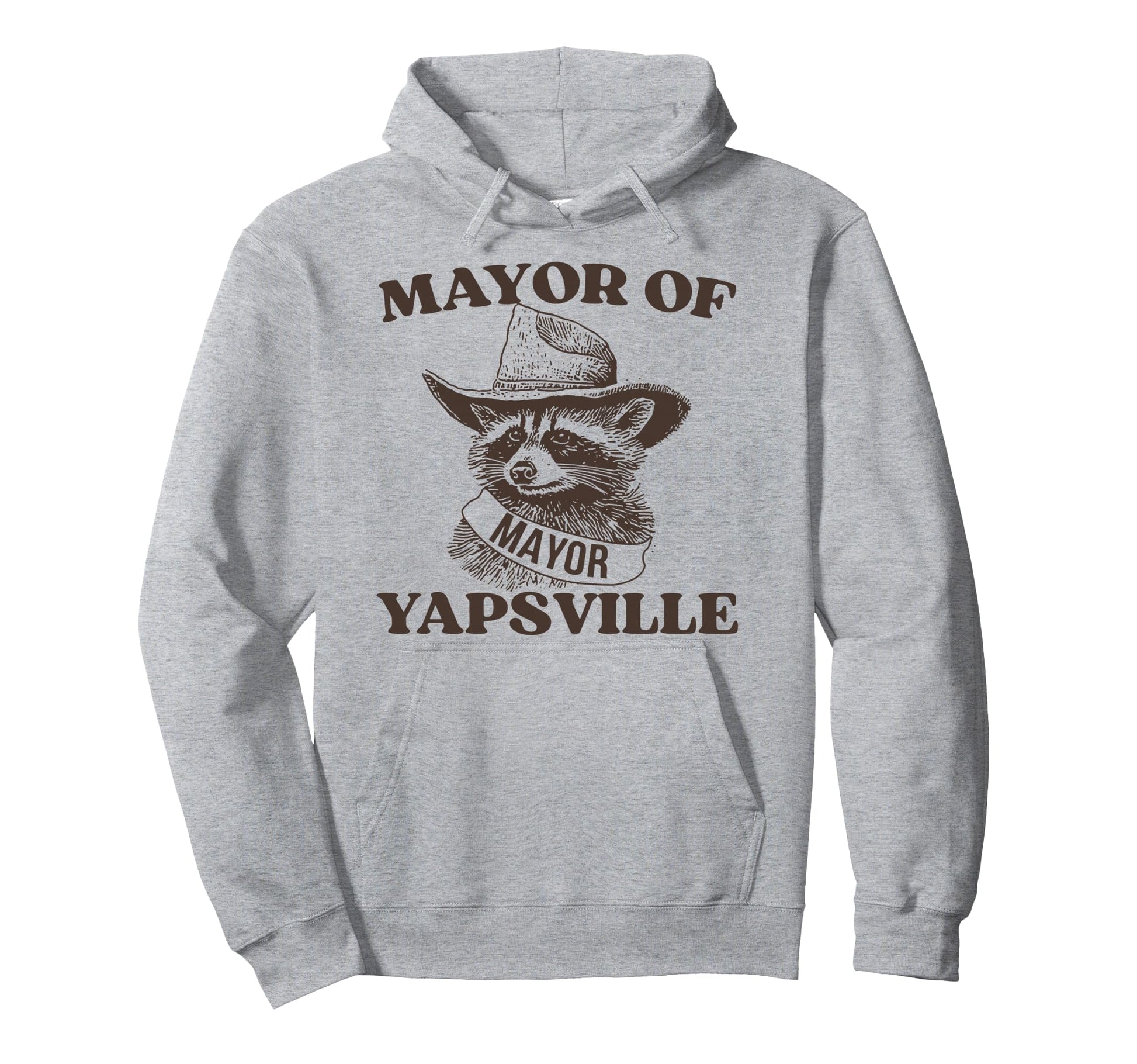 Mayor Yapsville Racoons Western Hats Hoodie - Aesthetic Graphic Men Women - T-Shirt, Sweatshirt, Hoodie