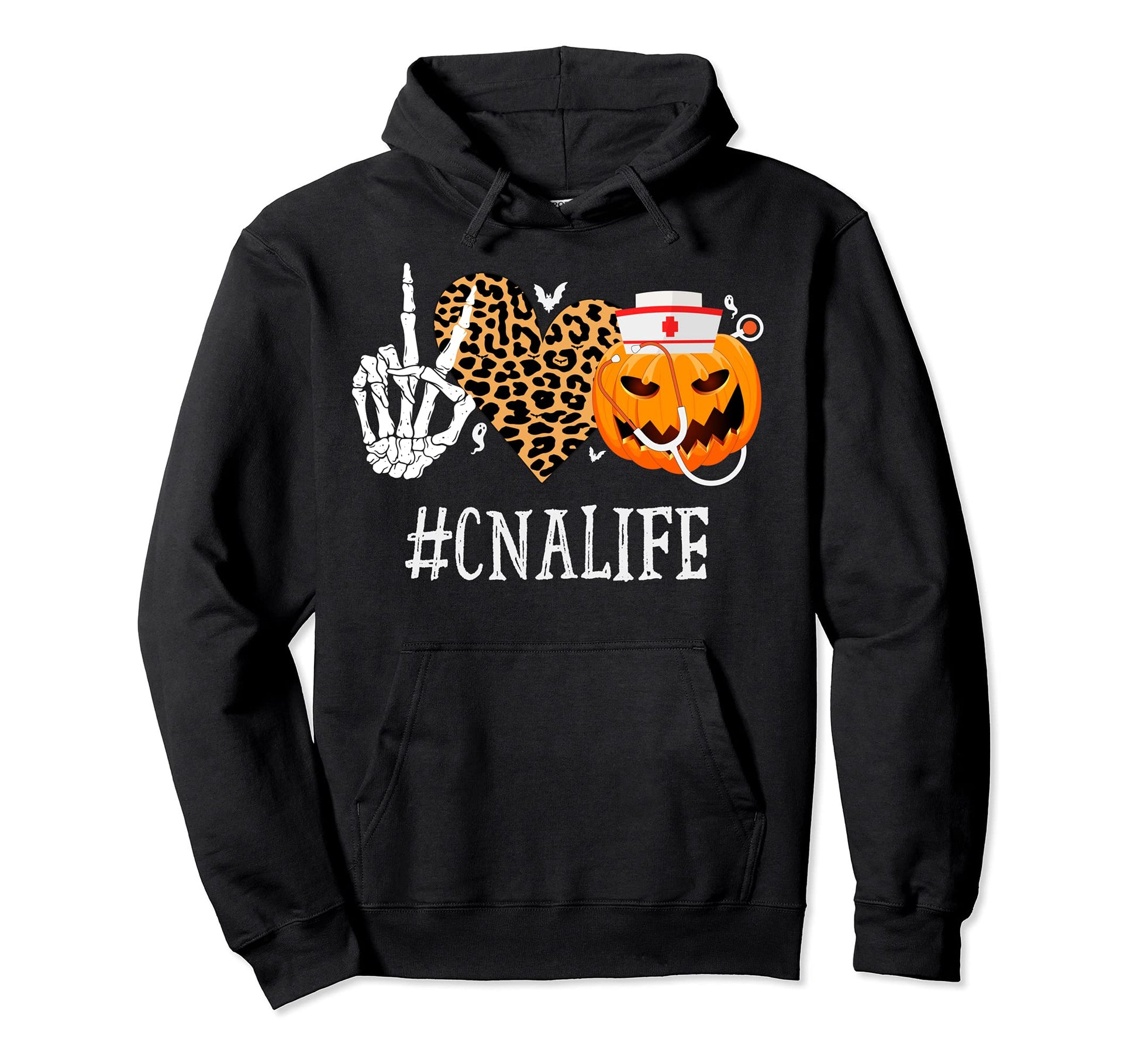 Cna Certified Nursing Assistant Peace Love Hoodie - Graphic Print Unisex - T-Shirt, Sweatshirt, Hoodie