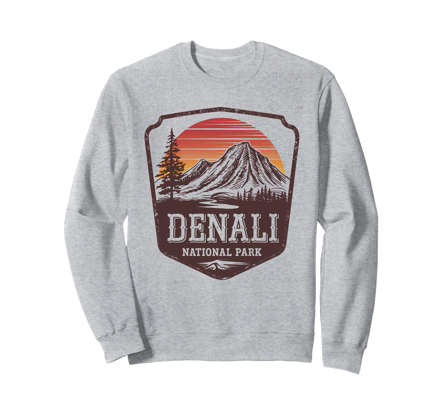 Denali Est 1917 Alaska National Park Sweatshirt - Custom Art Print Unisex - T-Shirt, Sweatshirt, Hoodie