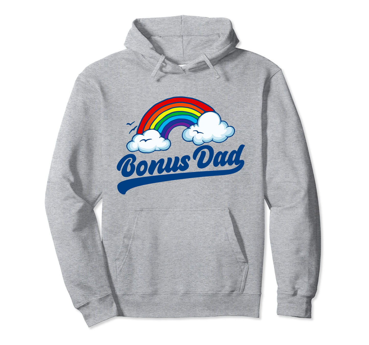 Bonus Dad Funny 80S Rainbow Hoodie - Casual Everyday Wear for Adults - T-Shirt, Sweatshirt, Hoodie
