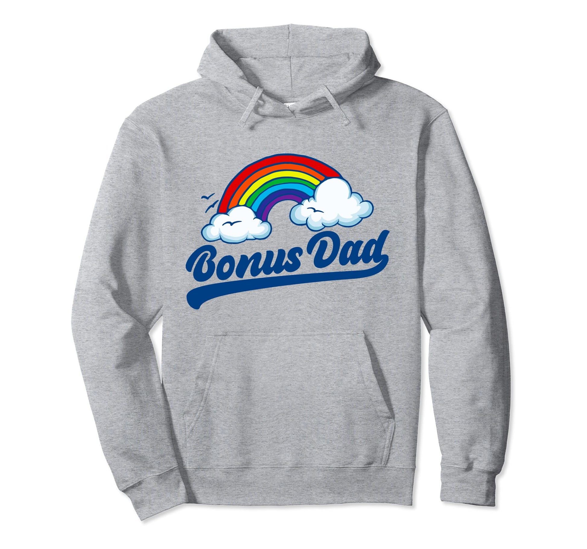 Bonus Dad Funny 80S Rainbow Hoodie - Casual Everyday Wear for Adults - T-Shirt, Sweatshirt, Hoodie