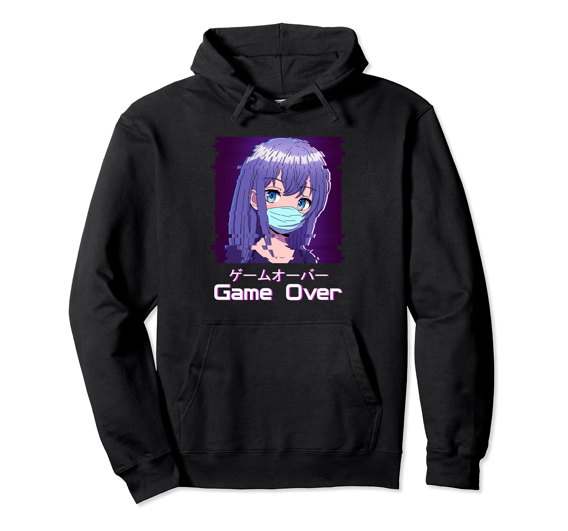 Sad Game Over Vaporwave Aesthetic Anime Hoodie - Trendy Graphic Men Women - T-Shirt, Sweatshirt, Hoodie
