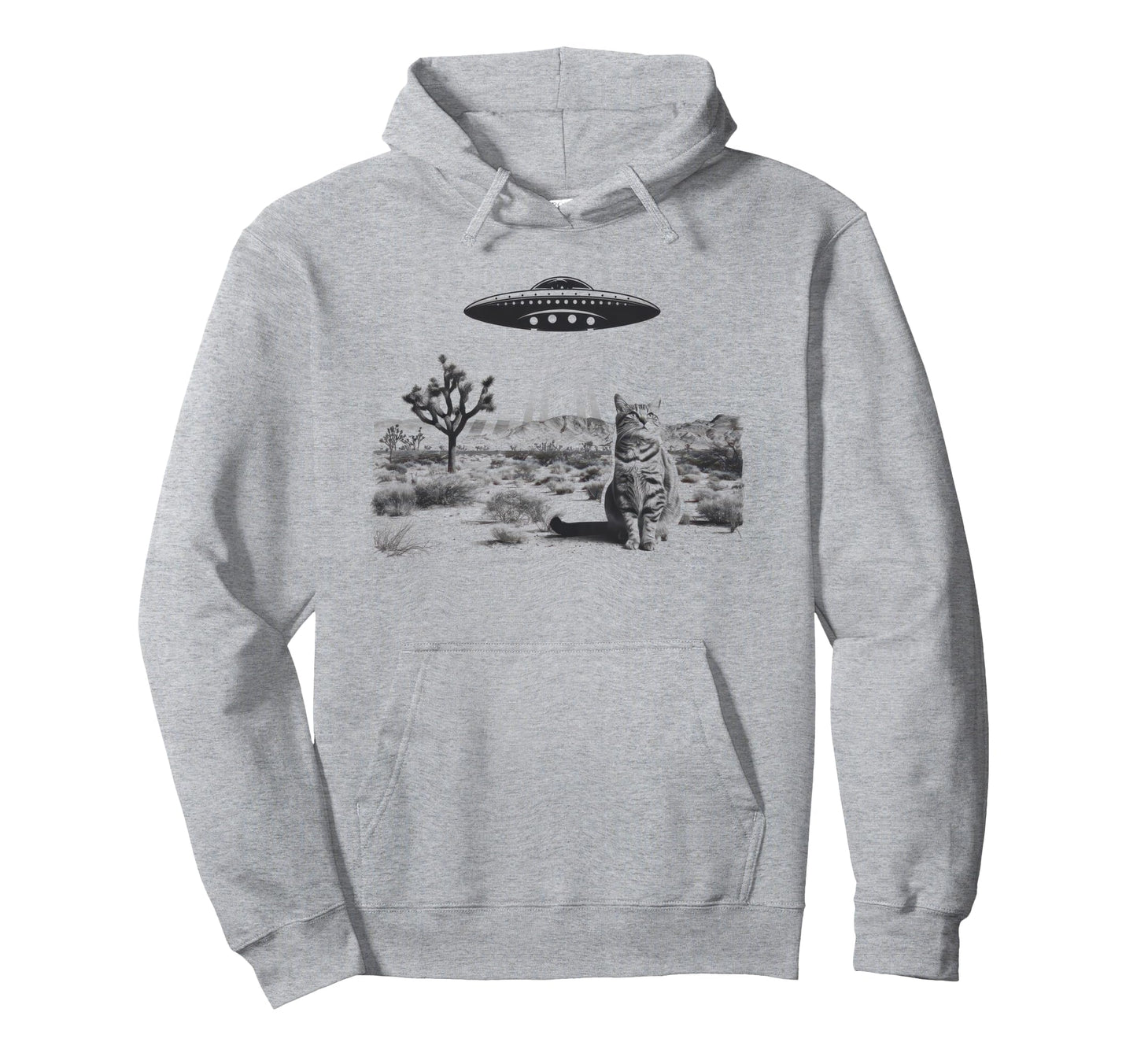 Ufo Cowboy Cat Western Kitten Wild Hoodie - Aesthetic Graphic for Adults - T-Shirt, Sweatshirt, Hoodie