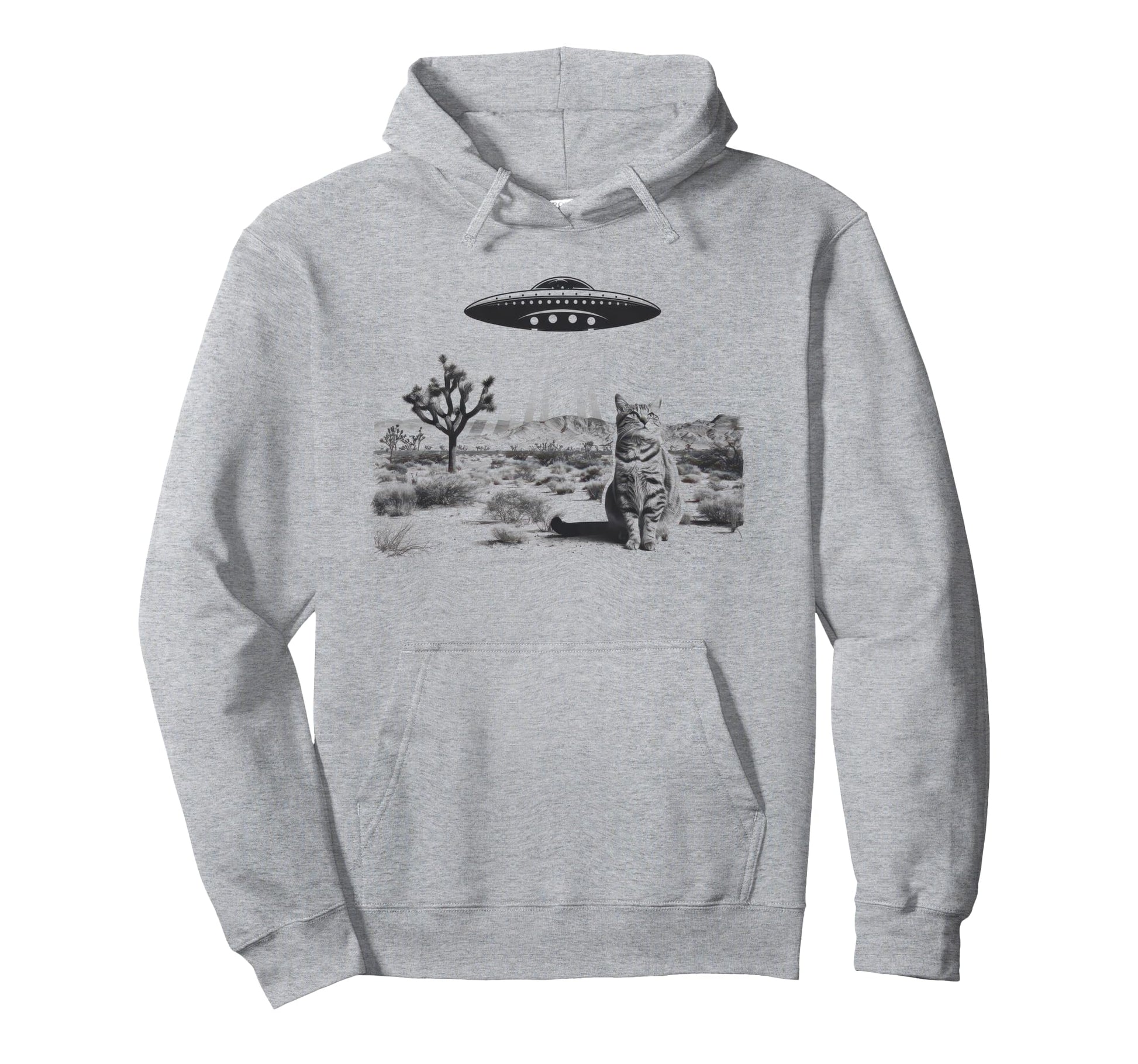 Ufo Cowboy Cat Western Kitten Wild Hoodie - Aesthetic Graphic for Adults - T-Shirt, Sweatshirt, Hoodie