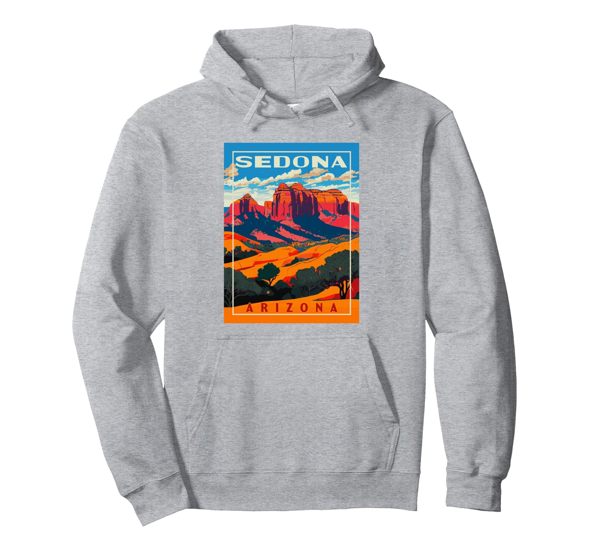 Sedona Arizona Wpa National Park Hoodie - Custom Art Print Unisex - T-Shirt, Sweatshirt, Hoodie