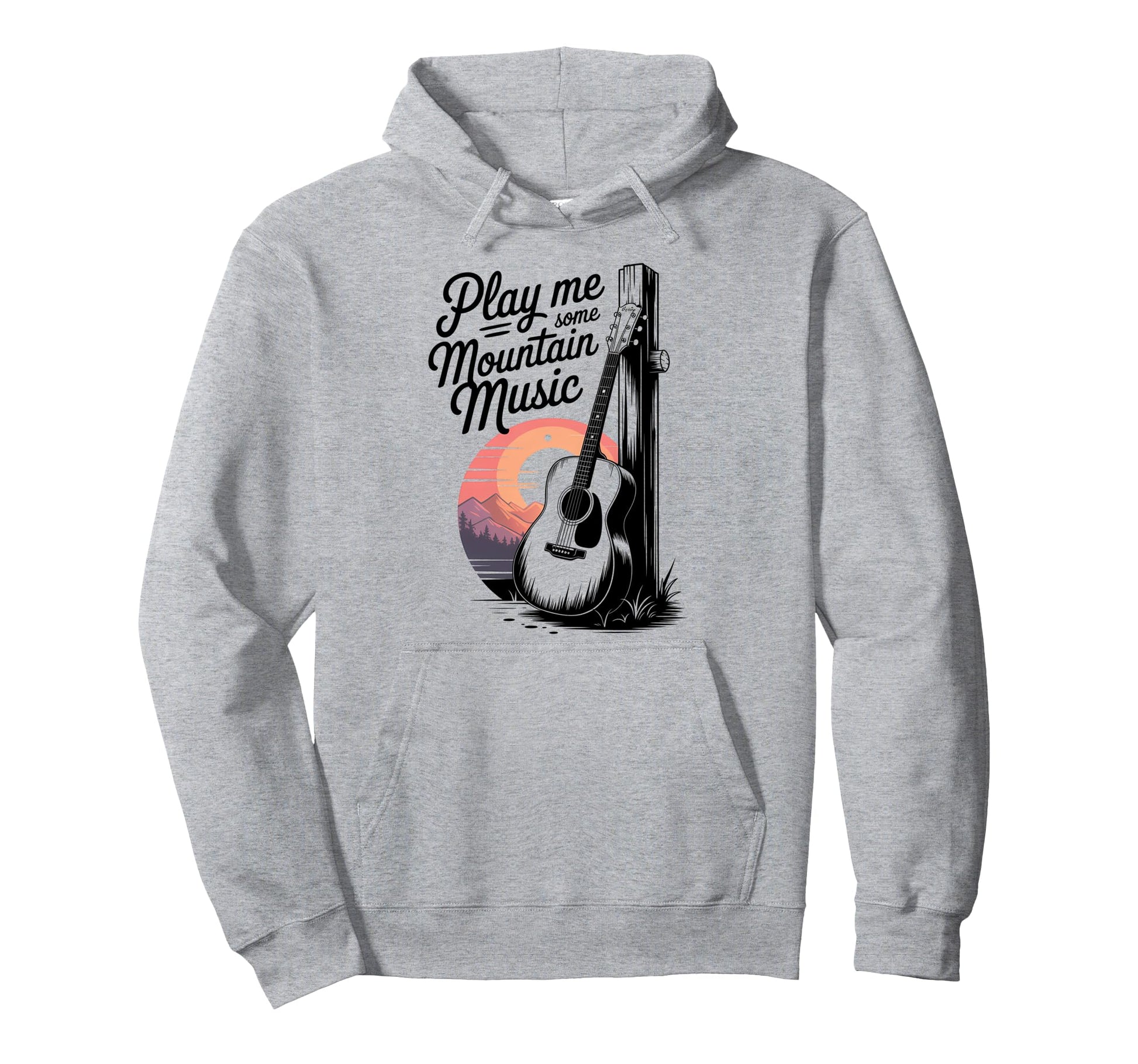 Play Me Some Mountain Music Country Hoodie - Minimalist Print Unisex - T-Shirt, Sweatshirt, Hoodie