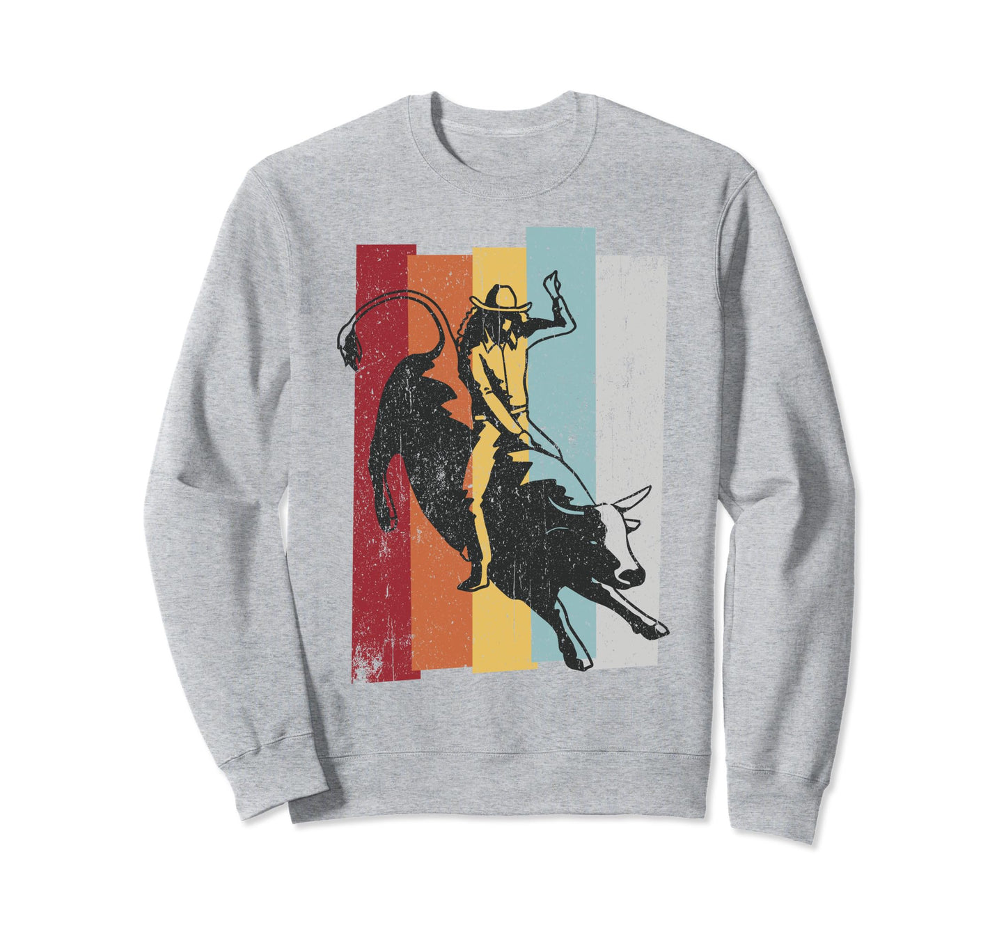 Bull Riding Cowboy Texas Saddle Sweatshirt - Unique Graphic Men Women - T-Shirt, Sweatshirt, Hoodie