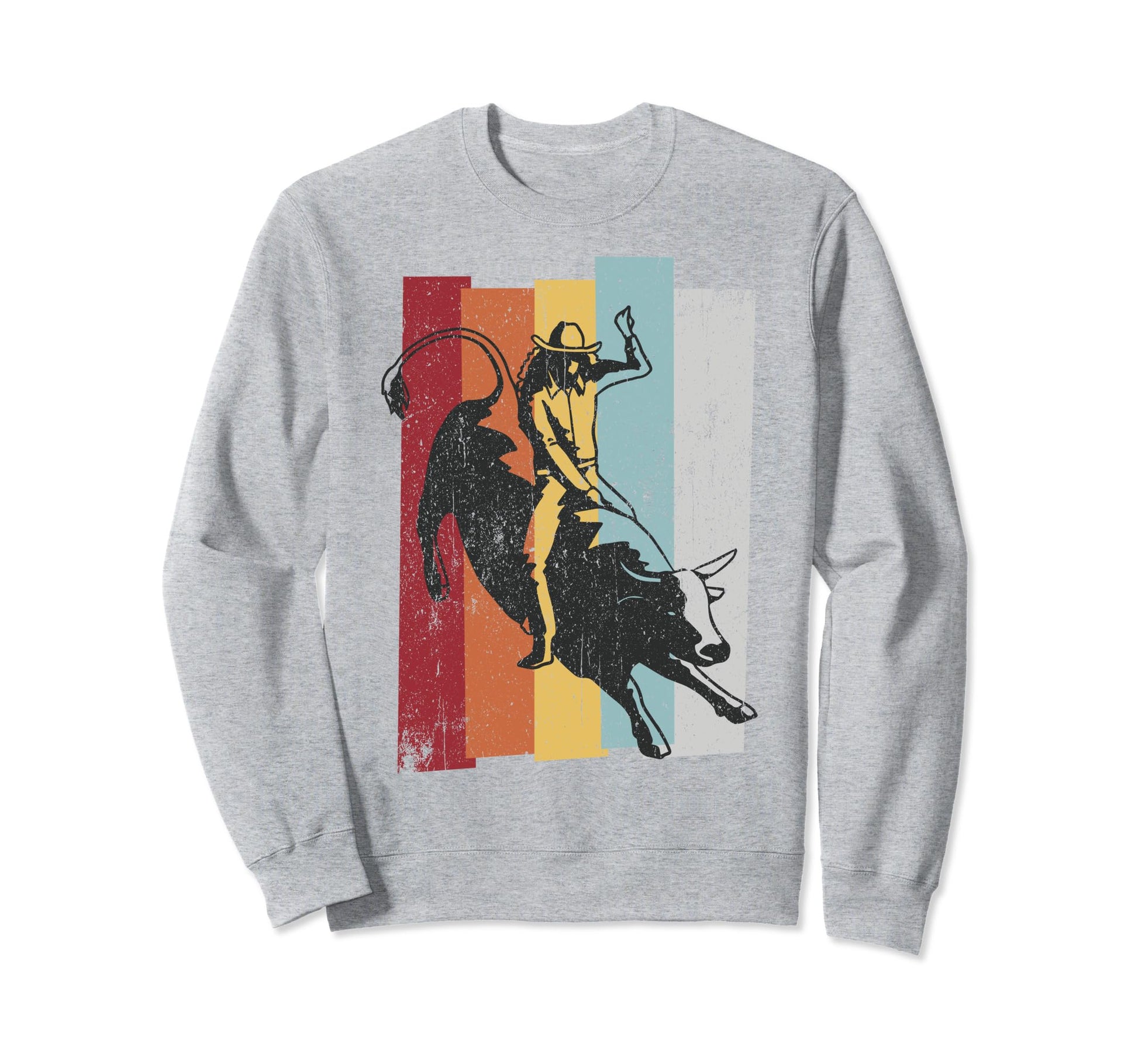 Bull Riding Cowboy Texas Saddle Sweatshirt - Unique Graphic Men Women - T-Shirt, Sweatshirt, Hoodie