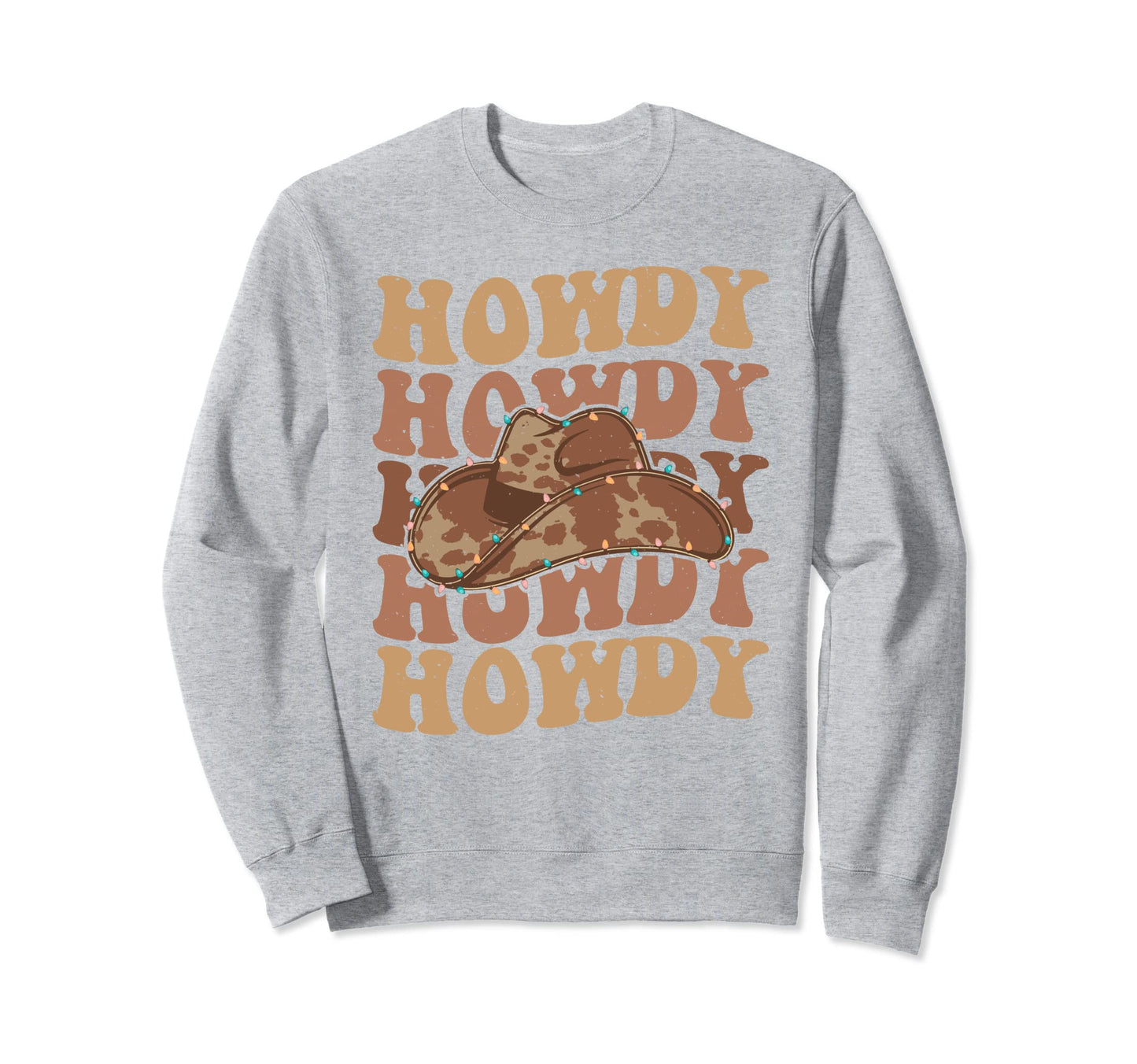 Rodeo Howdy Western Cowboy Hat Sweatshirt - Custom Art Print for Adults - T-Shirt, Sweatshirt, Hoodie