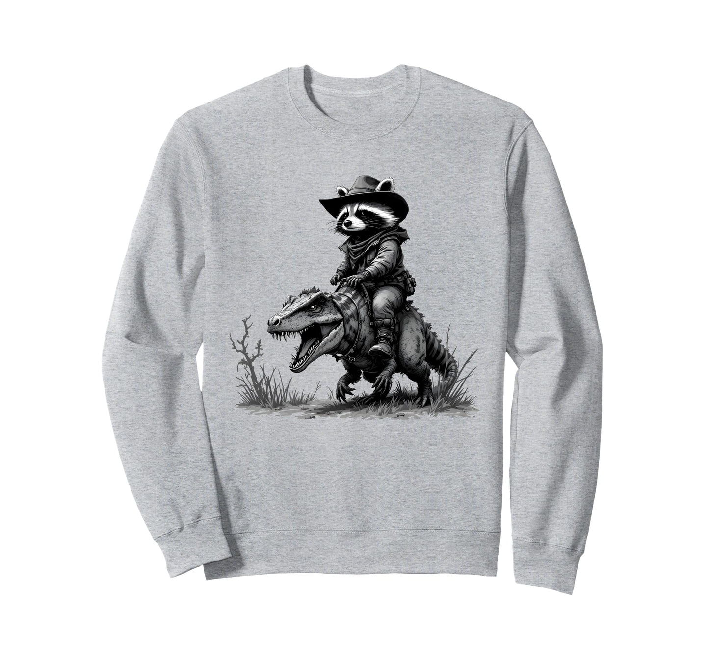 Raccoon Cowboy Cowgirl Panda Sweatshirt - Custom Art Print for Adults - T-Shirt, Sweatshirt, Hoodie