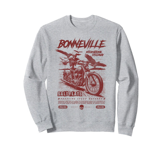 Bonneville Salt Flats Motorcycle Racing Sweatshirt - Unique Graphic Unisex - T-Shirt, Sweatshirt, Hoodie