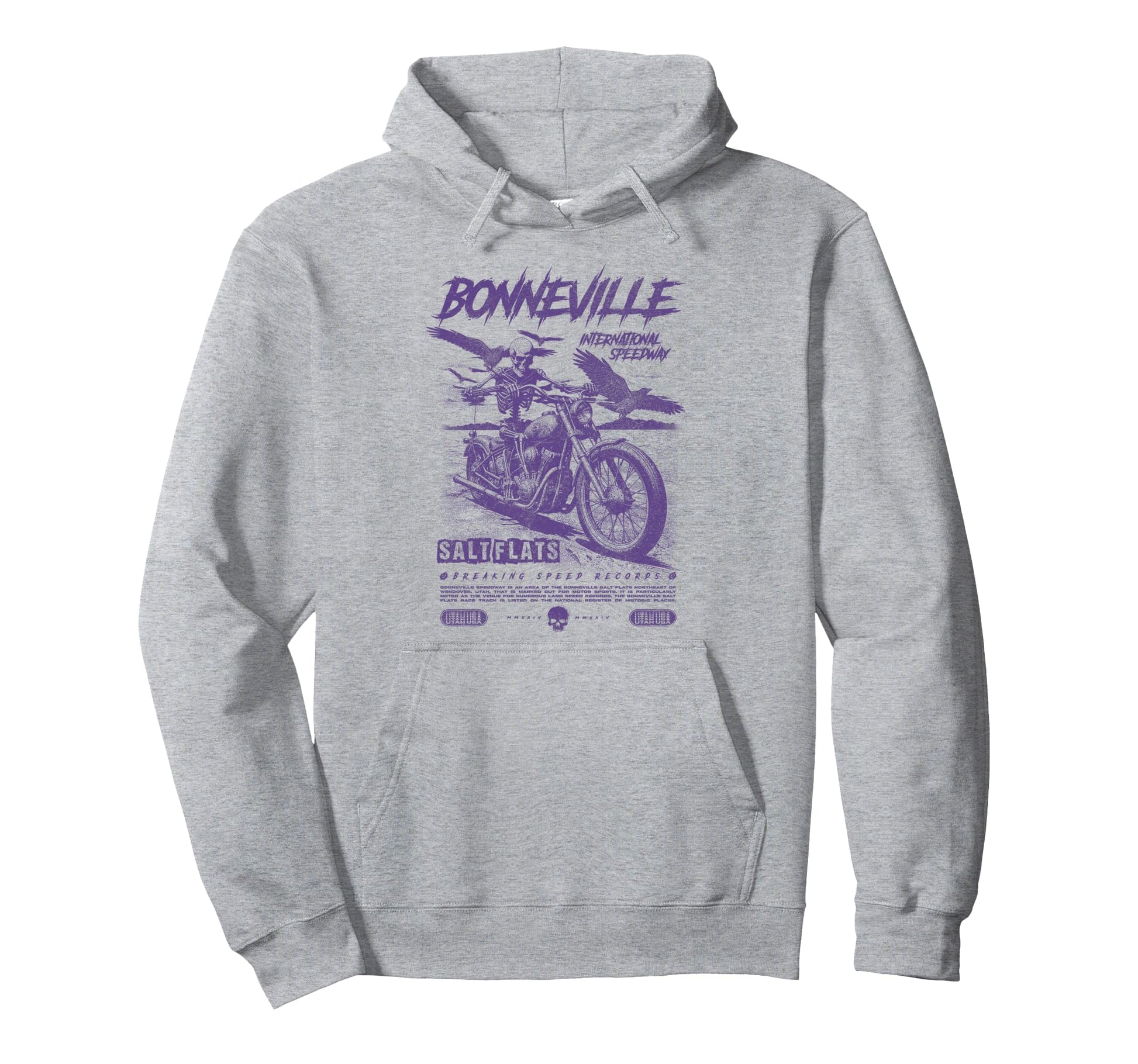 Bonneville Salt Flats Motorcycle Racing Hoodie - Custom Art Print Unisex - T-Shirt, Sweatshirt, Hoodie