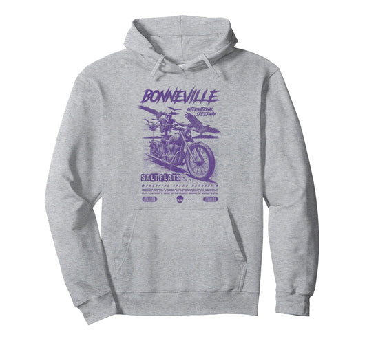 Bonneville Salt Flats Motorcycle Racing Hoodie - Custom Art Print Unisex - T-Shirt, Sweatshirt, Hoodie