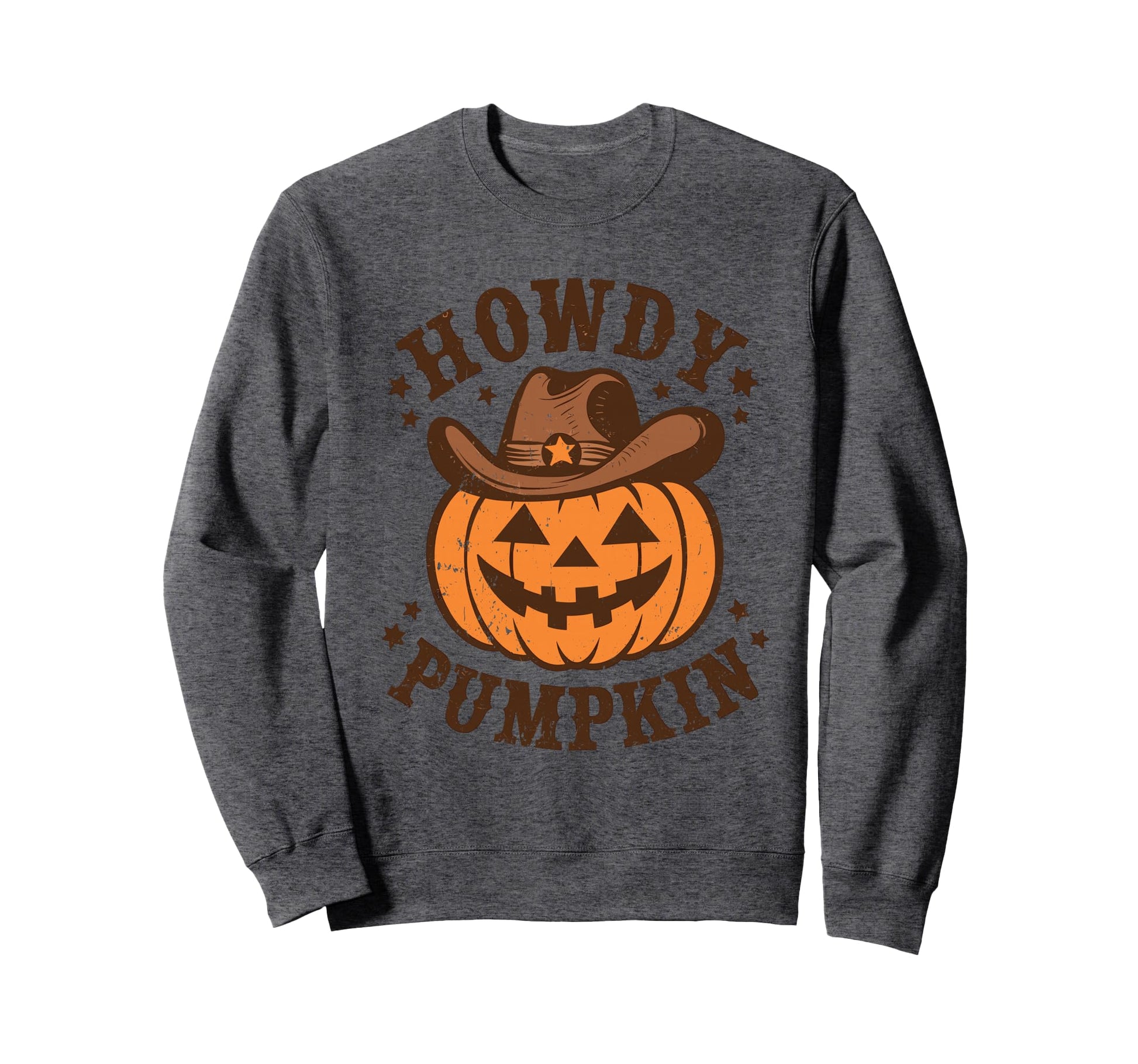 Howdy Pumpkin Autumn Western Sweatshirt - Custom Art Print Men Women - T-Shirt, Sweatshirt, Hoodie