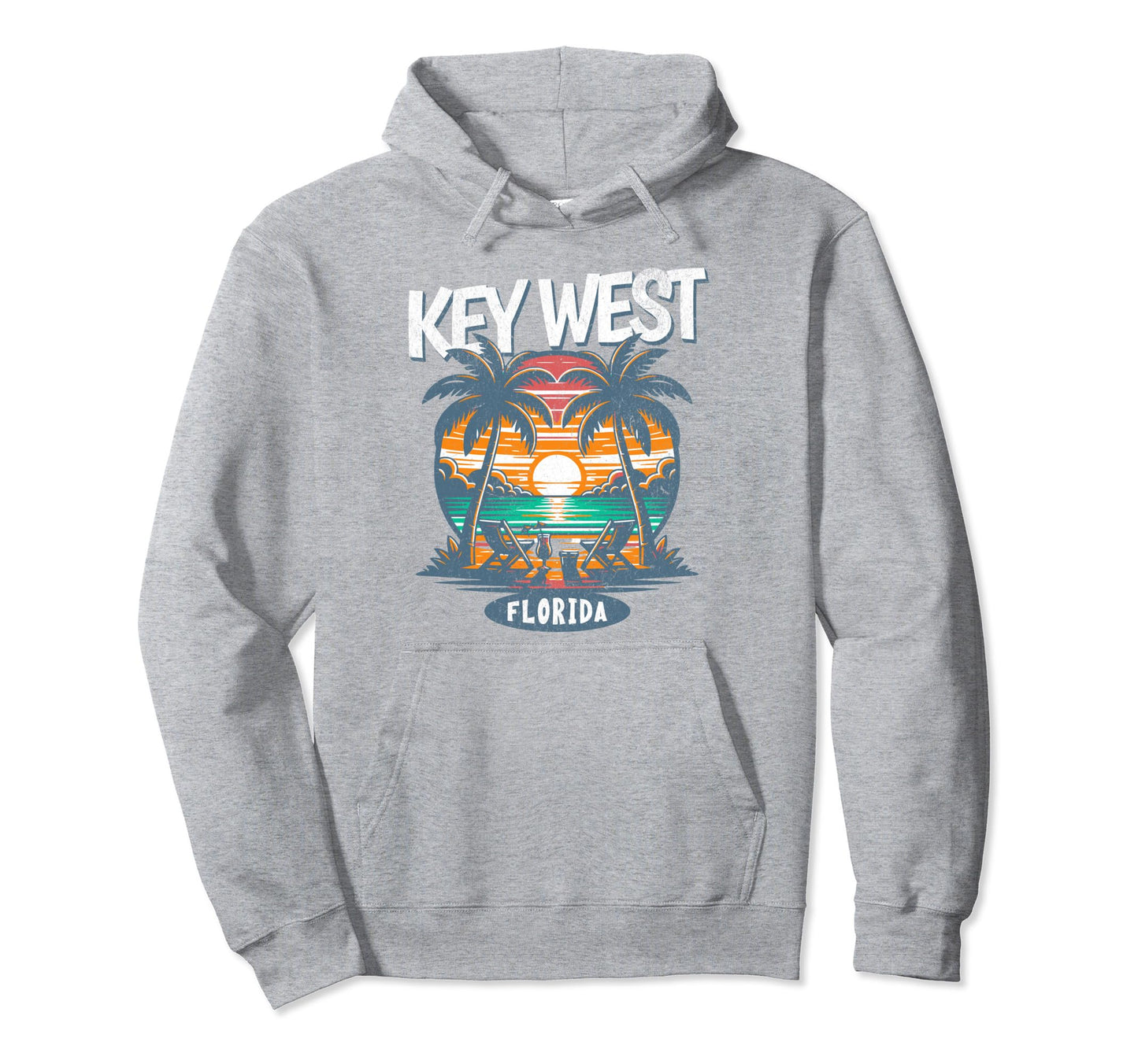 Key West Florida Beach Spring Break Hoodie - Streetwear Style Men Women - T-Shirt, Sweatshirt, Hoodie