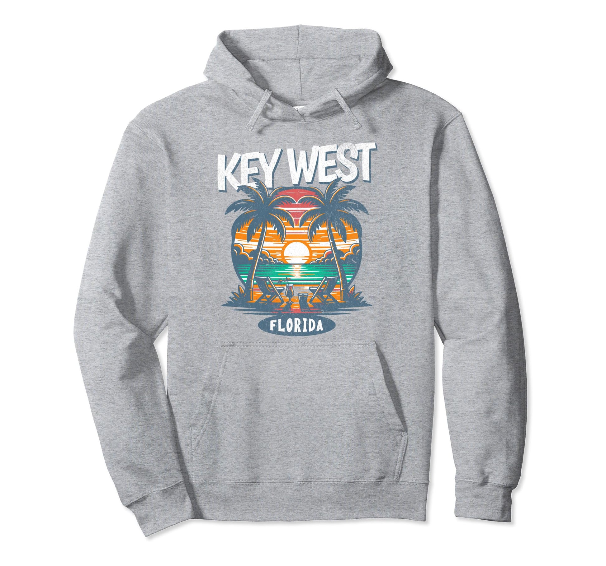 Key West Florida Beach Spring Break Hoodie - Streetwear Style Men Women - T-Shirt, Sweatshirt, Hoodie