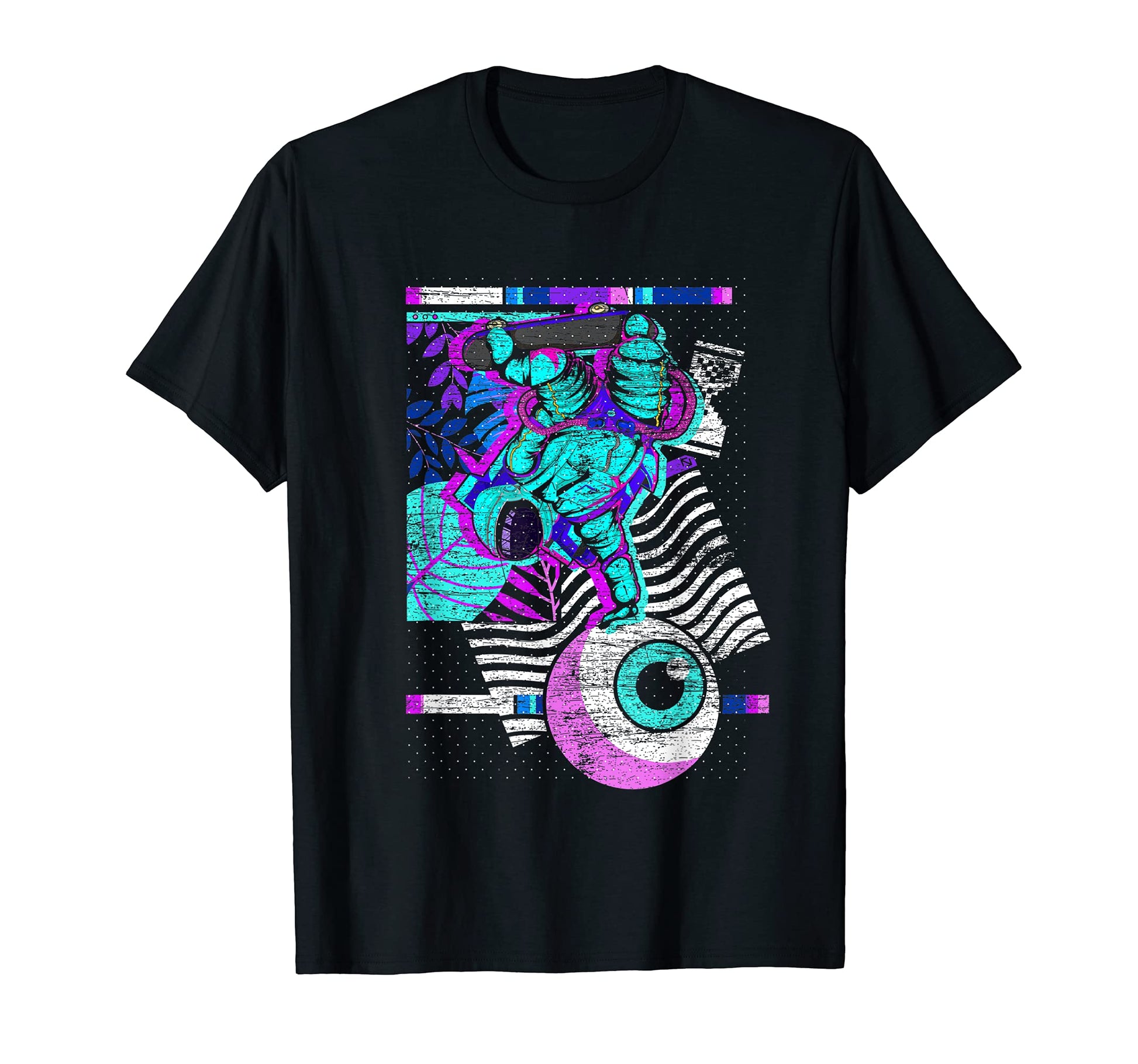 Space Skateboard 80S Aesthetics T-Shirt - Custom Art Print for Adults - T-Shirt, Sweatshirt, Hoodie