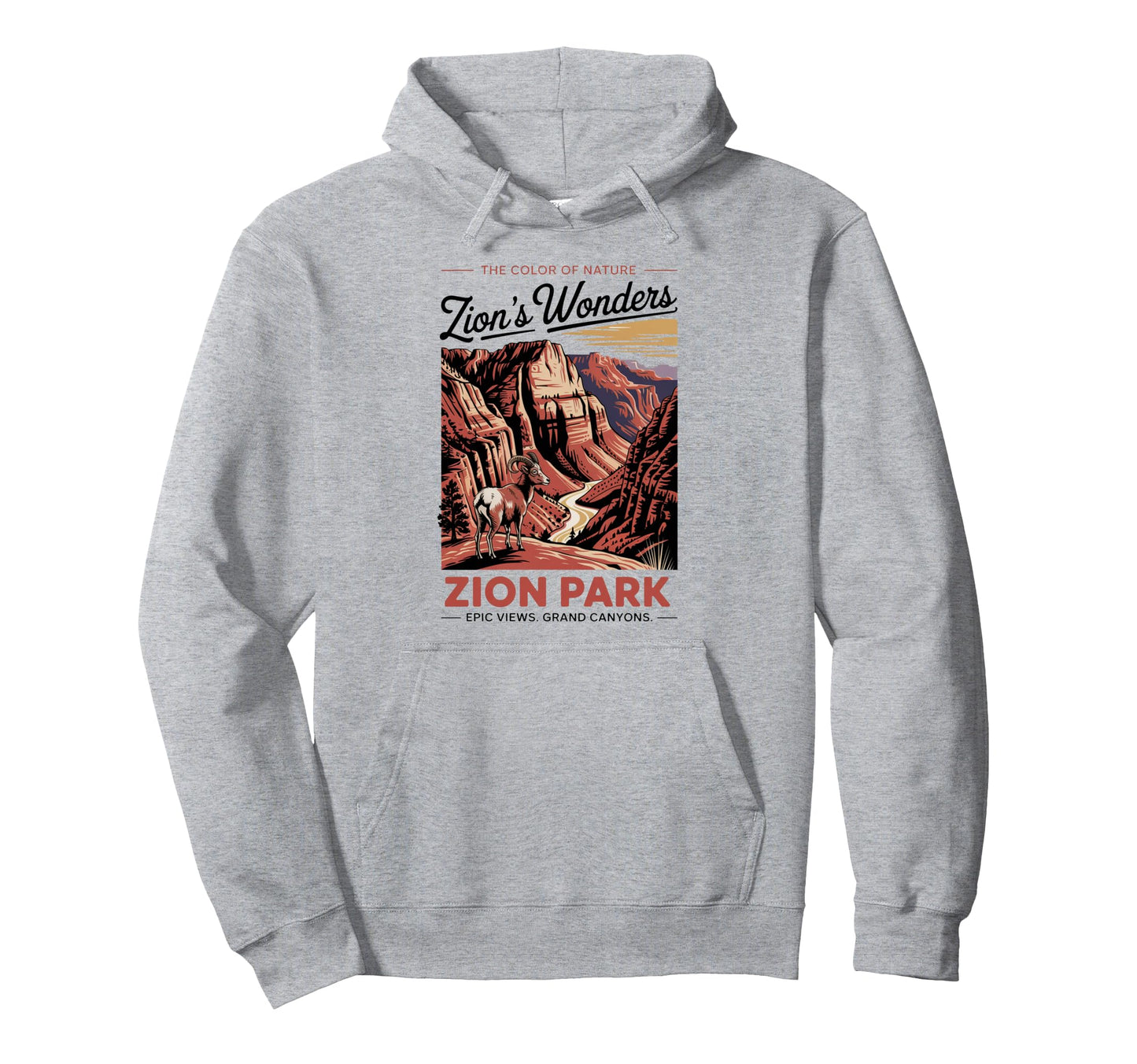 Climb Red Rocks Zion Canyon Zion Hoodie - Aesthetic Graphic Unisex - T-Shirt, Sweatshirt, Hoodie