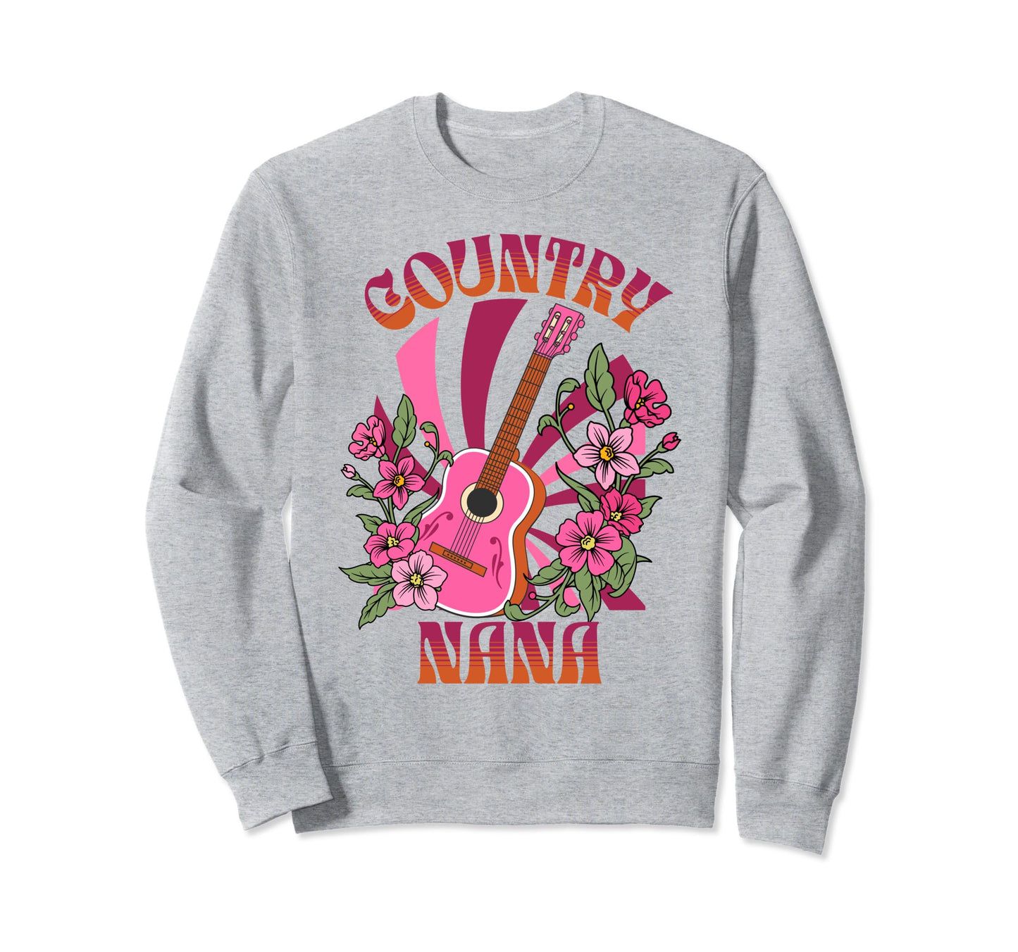 Groovy Western Cowgirl Rodeo Guitar Sweatshirt - Unique Graphic for Adults - T-Shirt, Sweatshirt, Hoodie