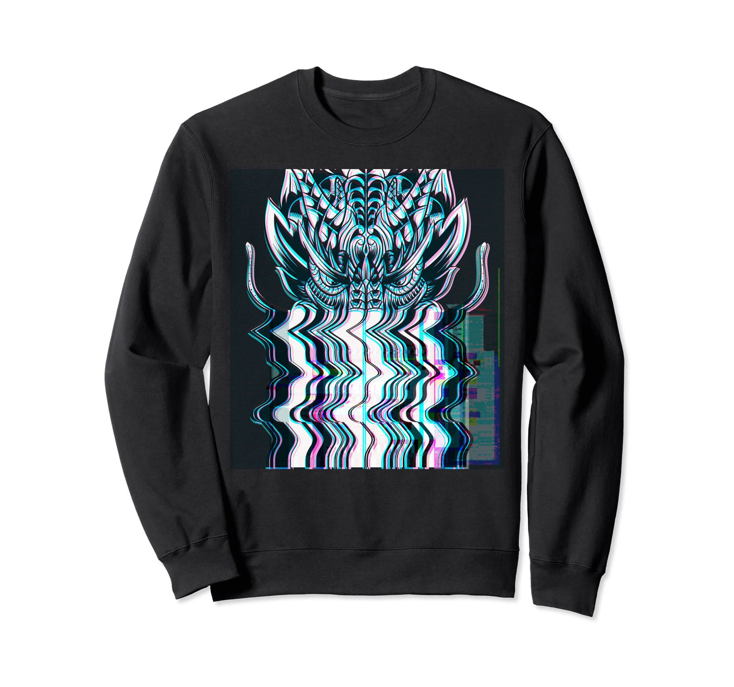 Vaporwave Japanese Dragon Aesthetic Sweatshirt - Custom Art Print Unisex - T-Shirt, Sweatshirt, Hoodie