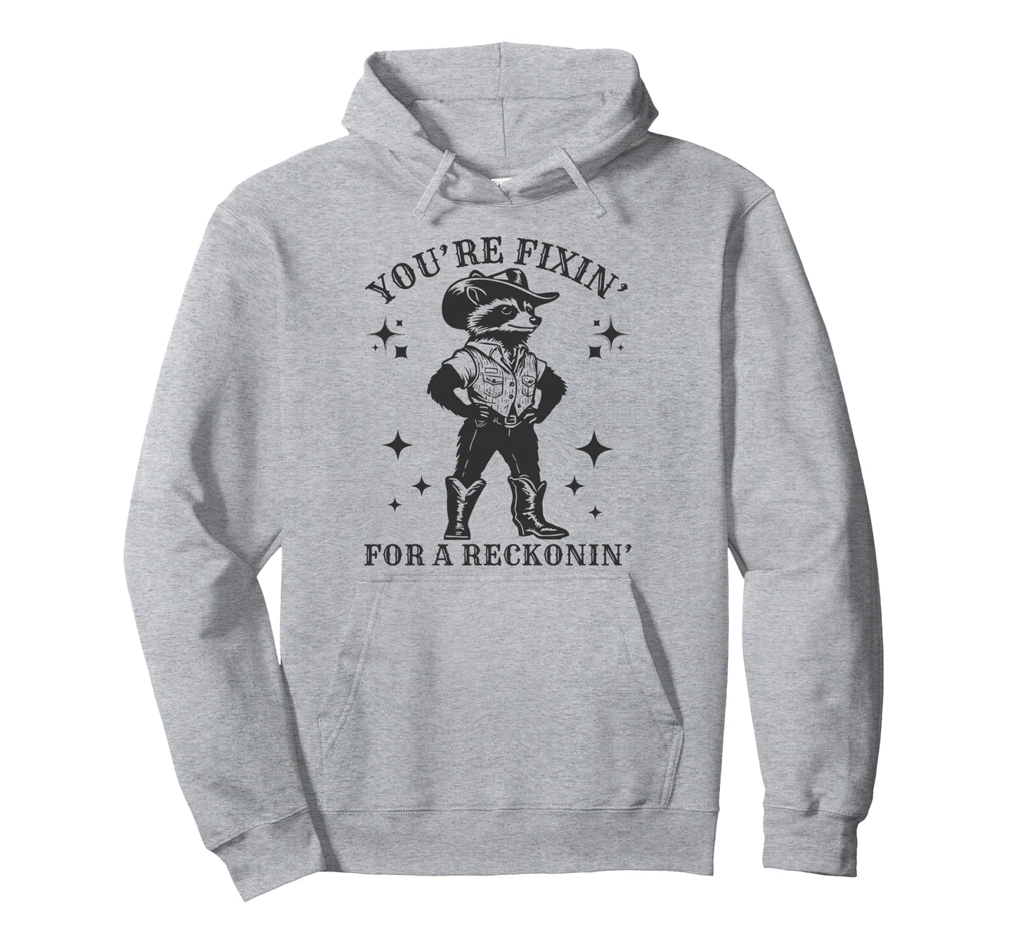 Raccoon Cowboy Cowboy Raccoon Raccoon Hoodie - Unique Graphic for Adults - T-Shirt, Sweatshirt, Hoodie