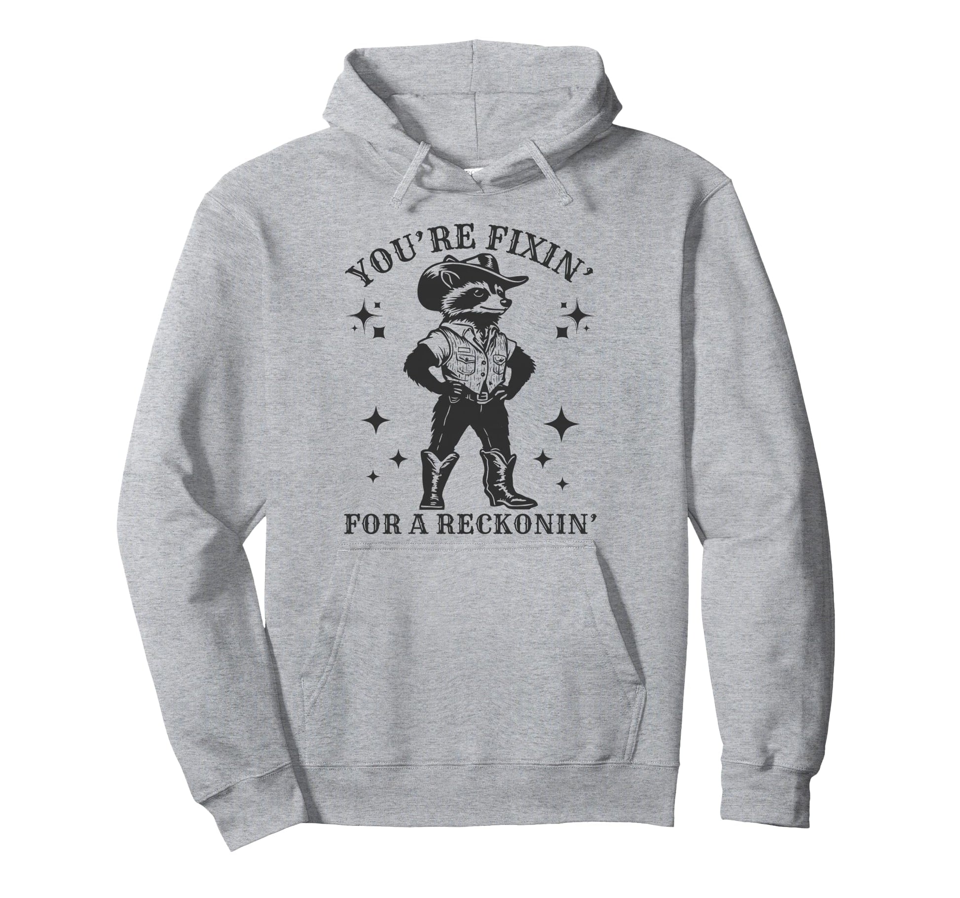 Raccoon Cowboy Cowboy Raccoon Raccoon Hoodie - Unique Graphic for Adults - T-Shirt, Sweatshirt, Hoodie