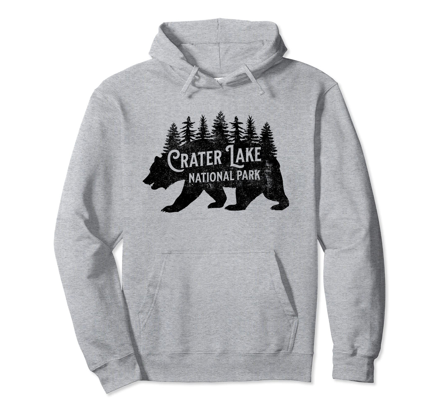 Crater Lake Oregon Nature Bear Hoodie - Fun Novelty Design Men Women - T-Shirt, Sweatshirt, Hoodie