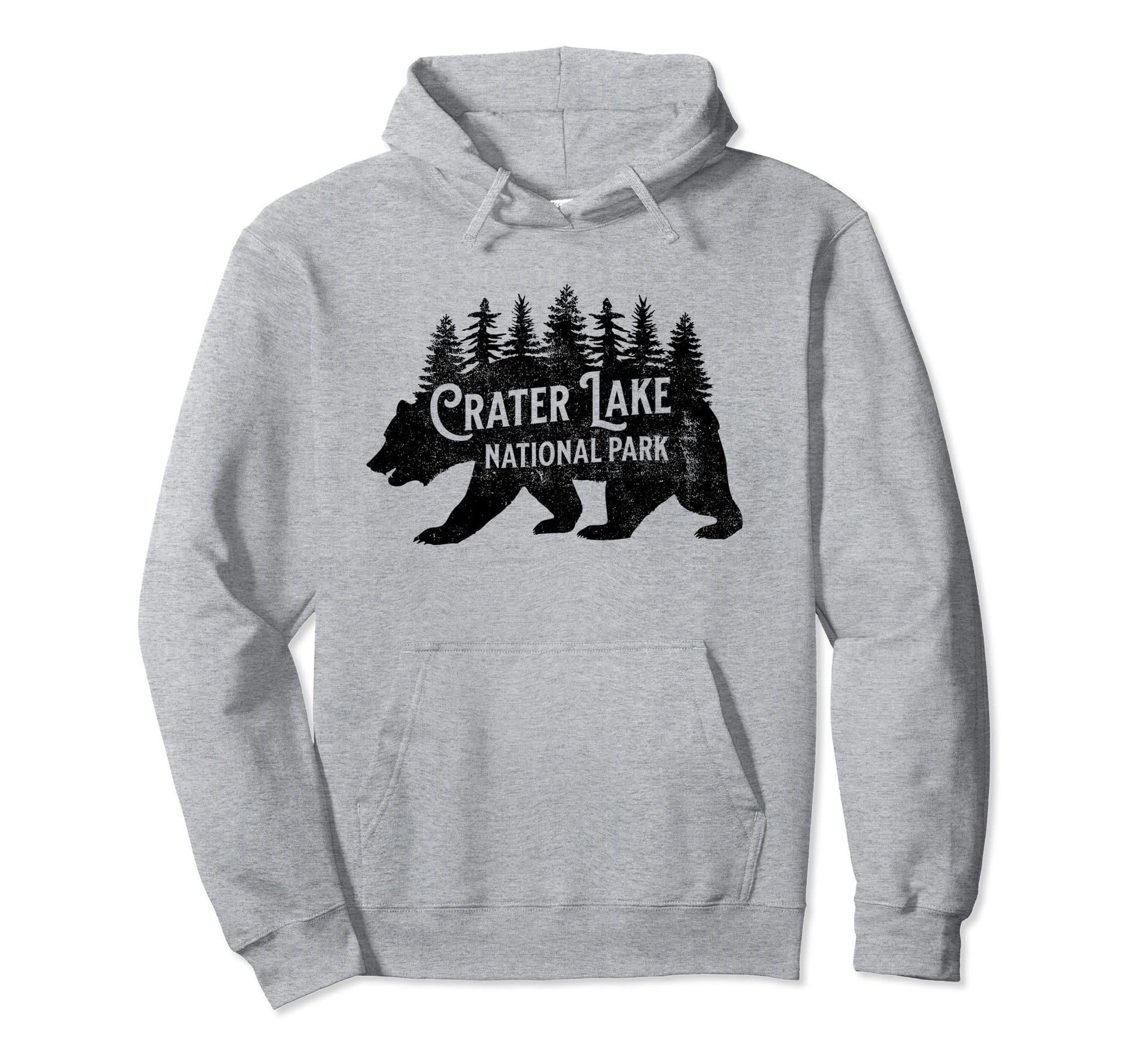 Crater Lake Oregon Nature Bear Hoodie - Fun Novelty Design Men Women - T-Shirt, Sweatshirt, Hoodie