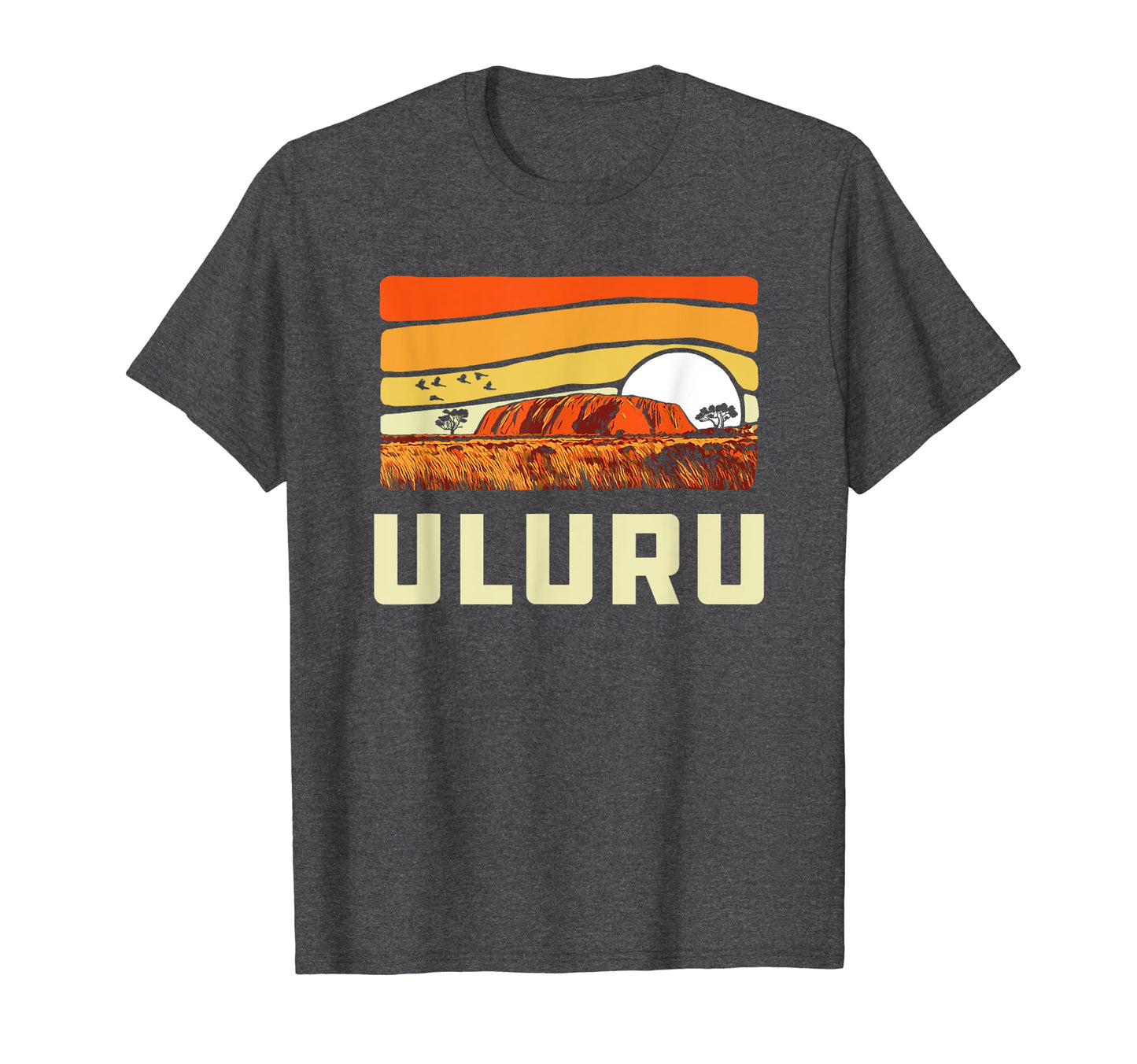 Ayers Rock Uluru Australia Landmark 80S T-Shirt - Minimalist Print Unisex - T-Shirt, Sweatshirt, Hoodie
